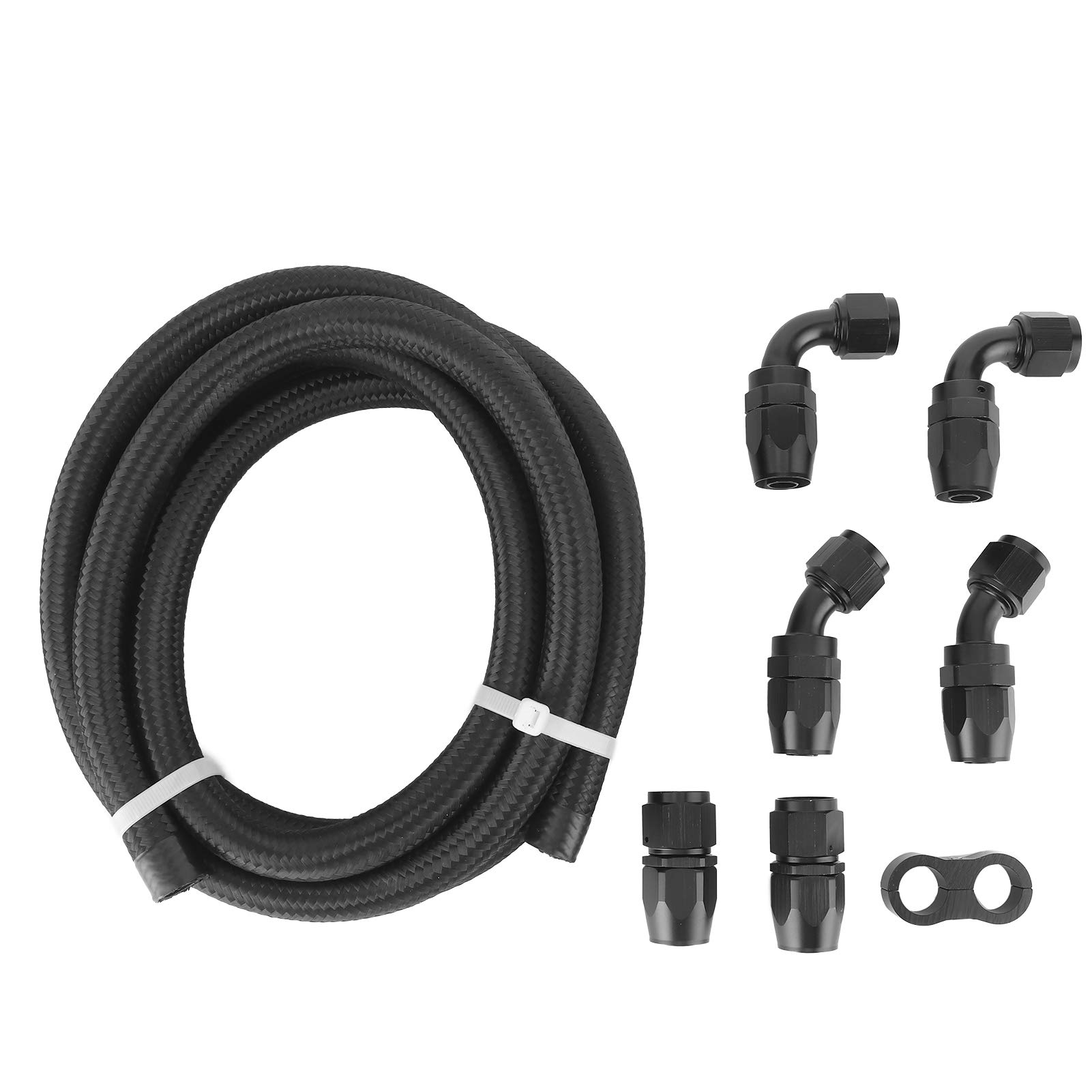 Aramox AN10 Fuel Hose Kit - 9.8ft High Performance Fuel Line Hose with Fittings, Adapters & Clamps for Automotive, Marine & Industrial Applications