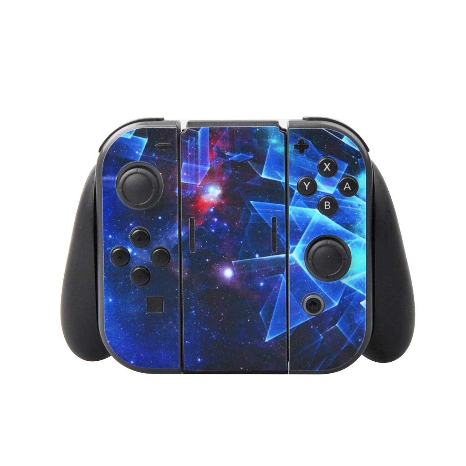 eXtremeRate Galaxy Skin Sticker for Nintendo Switch Console, Joycon & Dock with 2 Screen Protectors - Multi-Dimensional Design for Gaming Protection & Customization | Perfect for Switch Accessories, Gaming Setup & Personalization