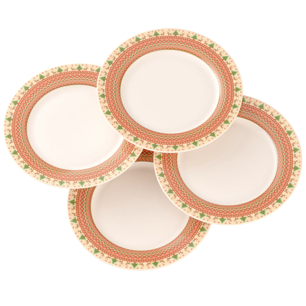 Aynsley Christmas Jumper Tea and Dessert Plates Set of 4 - Holiday Dinnerware for Festive Tea Parties, Christmas Desserts & Cozy Gatherings