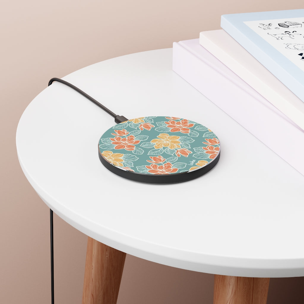 Vintage Style Wireless Charger for iPhone & Android - Fast Qi Charging Pad for Home, Office, Bedside & Car Use