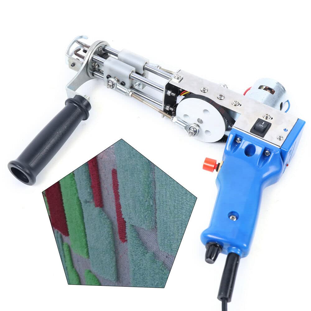 Electric Carpet Tufting Gun for DIY Rugs - Handheld Loop & Cut Pile Carpet Weaving Machine with Flocking Tool - Perfect for Beginners Making Custom Rugs, Home Decor Projects, and Craft Workshops