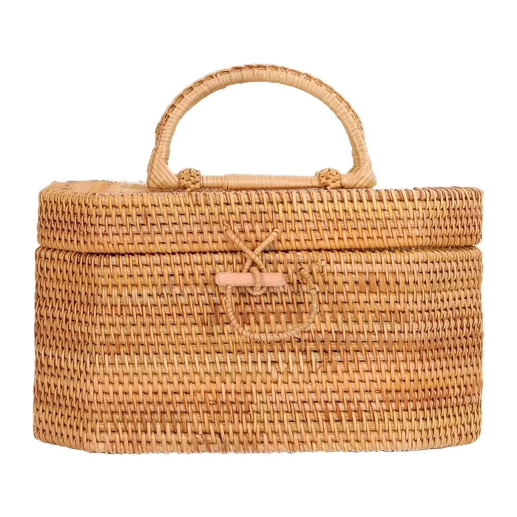 Large Capacity Picnic Basket with Handles - Durable Camping Storage Organizer for Outdoor Picnics, Beach Trips & Family Gatherings | Foldable & Portable (Color: A, Size: Picnic Basket)