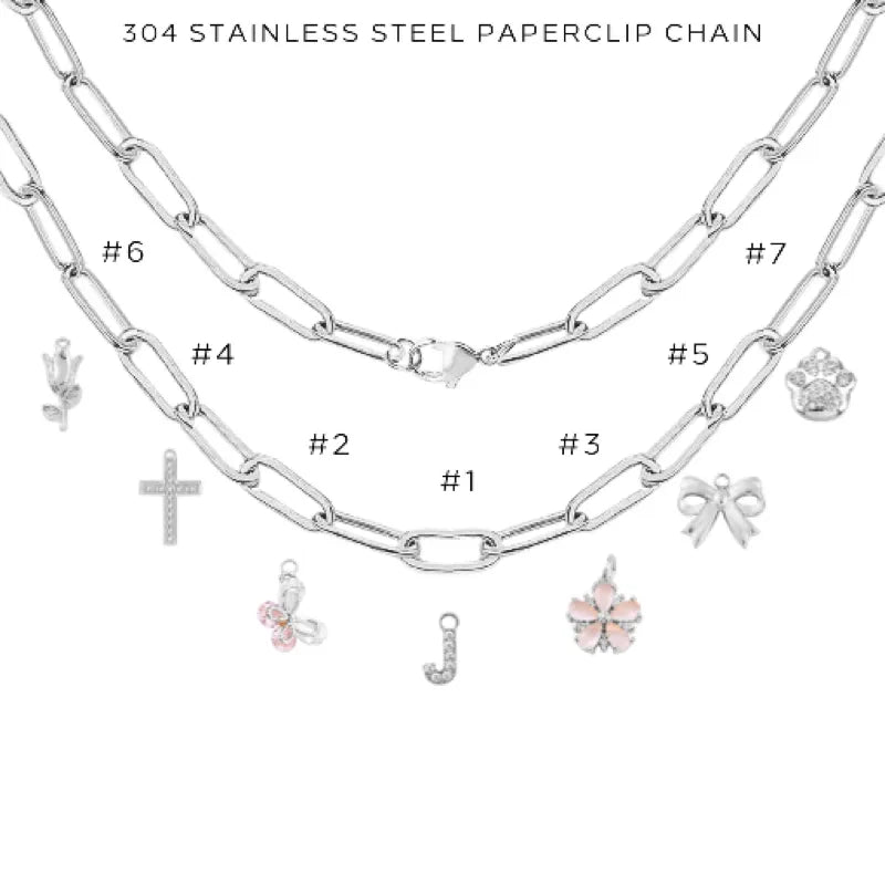 Elegant Charm Necklace with Assorted Charms | Dainty Pendant Jewelry for Women | Perfect for Gift Giving, Date Nights & Special Occasions