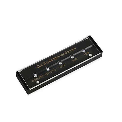 GIA Standard Black Box Diamond Cut Scale Master Grading Set with Laser - Professional Jewelry Appraisal Tool for Gemologists & Jewelers - Perfect for Diamond Grading, Certification & Quality Control