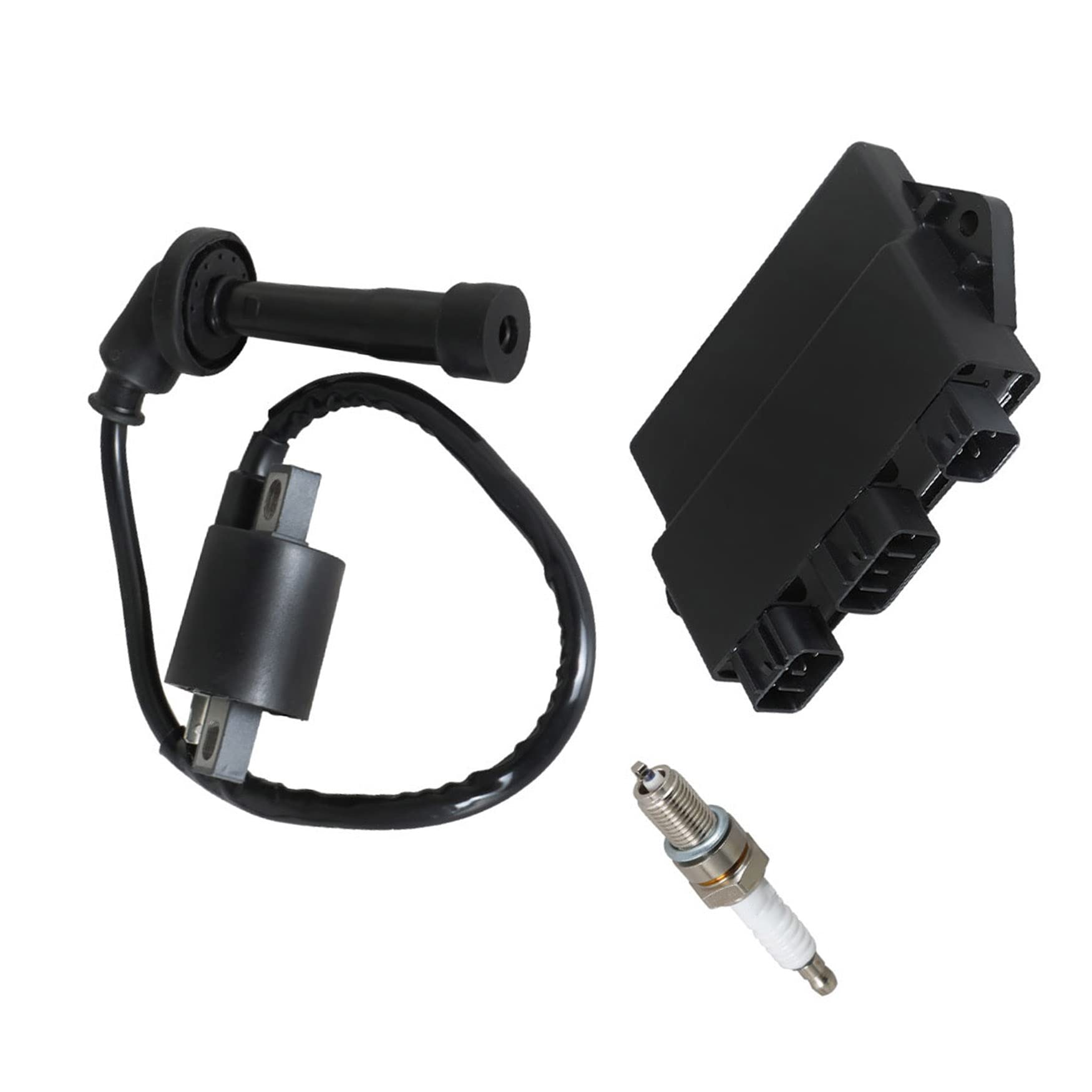 High-Performance Ignition Coil & Spark Plug CDI Kit - Compatible with Yamaha 660 YFM660 (2002-2003) 5KM-85540-00-00 - Perfect for ATV Off-Roading & Dirt Bike Maintenance