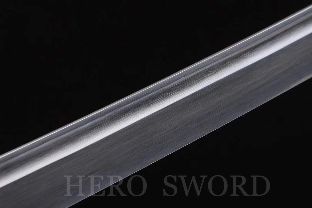 Handmade Full Tang Japanese Samurai Sword - Spring Steel Dragon Head Katana - Ultra Sharp Battle Ready Blade for Cosplay, Martial Arts & Collectors