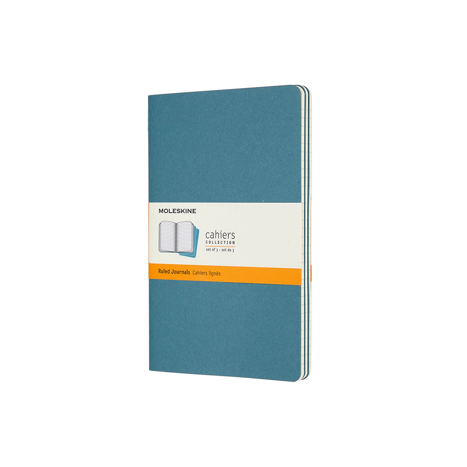 Premium Cahier Large Notebook Set - 3-Pack Lined Journal for Writing, Sketching & Note Taking - Ideal for School, Office & Creative Projects
