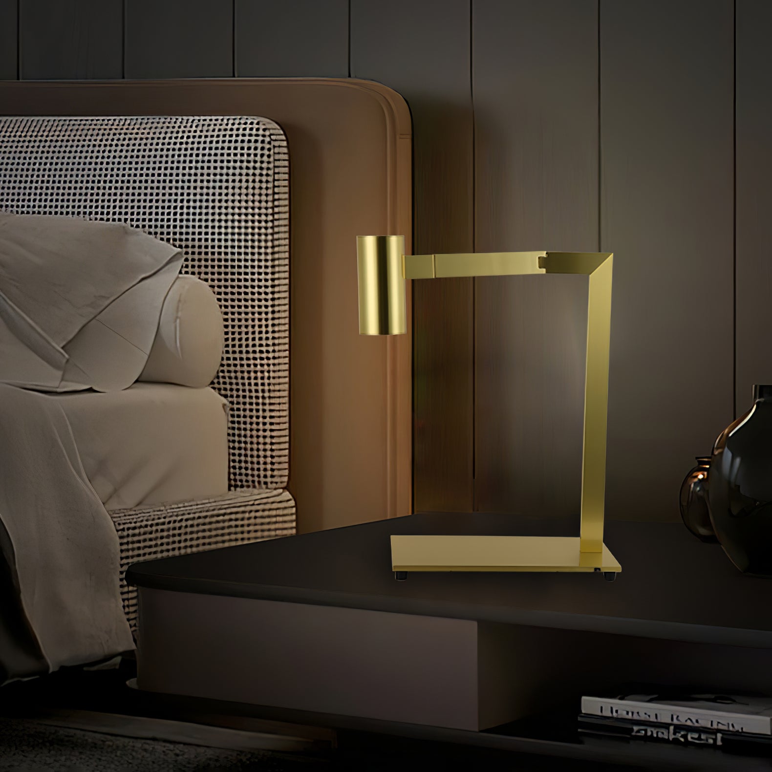 Mahari Table Lamp - Modern LED Nightstand Light with Touch Control, Dimmable for Bedroom, Living Room & Office - Perfect for Reading, Relaxing & Decor