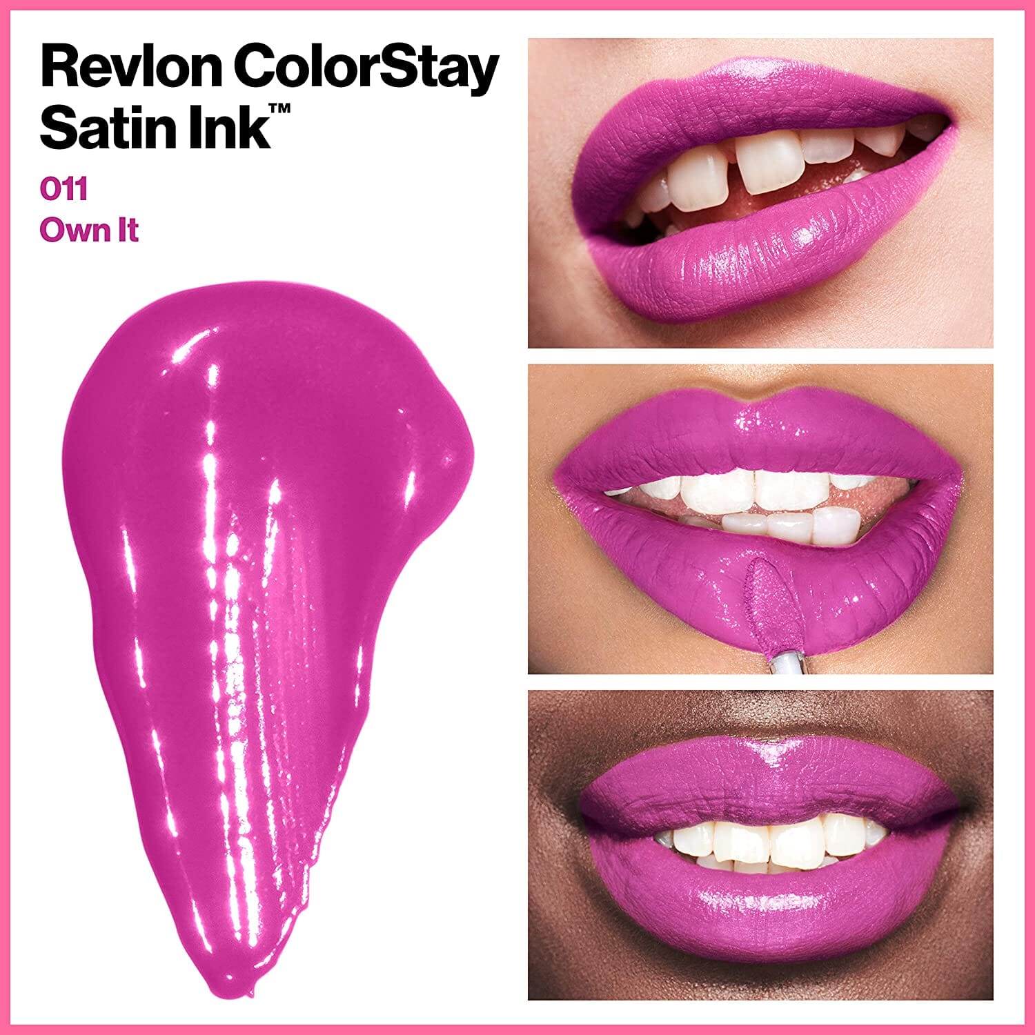 Revlon ColorStay Satin Ink Liquid Lipstick - Long Lasting Matte Finish, Own It Shade #11 - Perfect for Date Night & Special Occasions