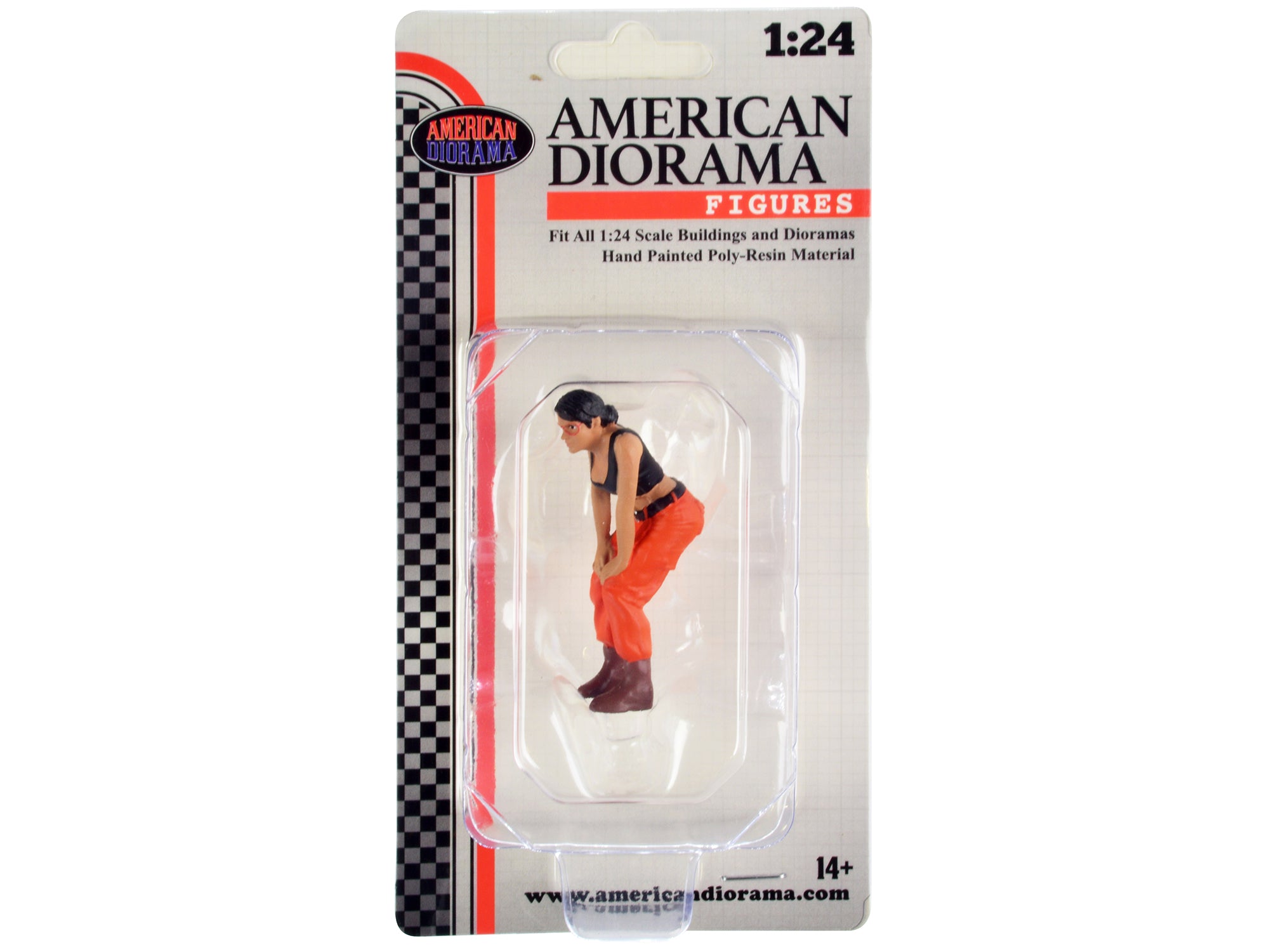 1/24 Scale Hip Hop Girl Figure - Realistic Urban Street Scene Model for Car Diorama & Collectors - American Diorama Brand
