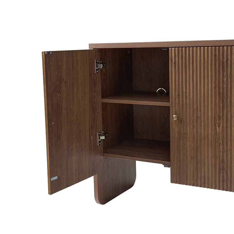 Paula Adjustable Shelf Buffet Cabinet Sideboard with Cable Management - Stylish Storage for Dining Room, Living Room & Home Office