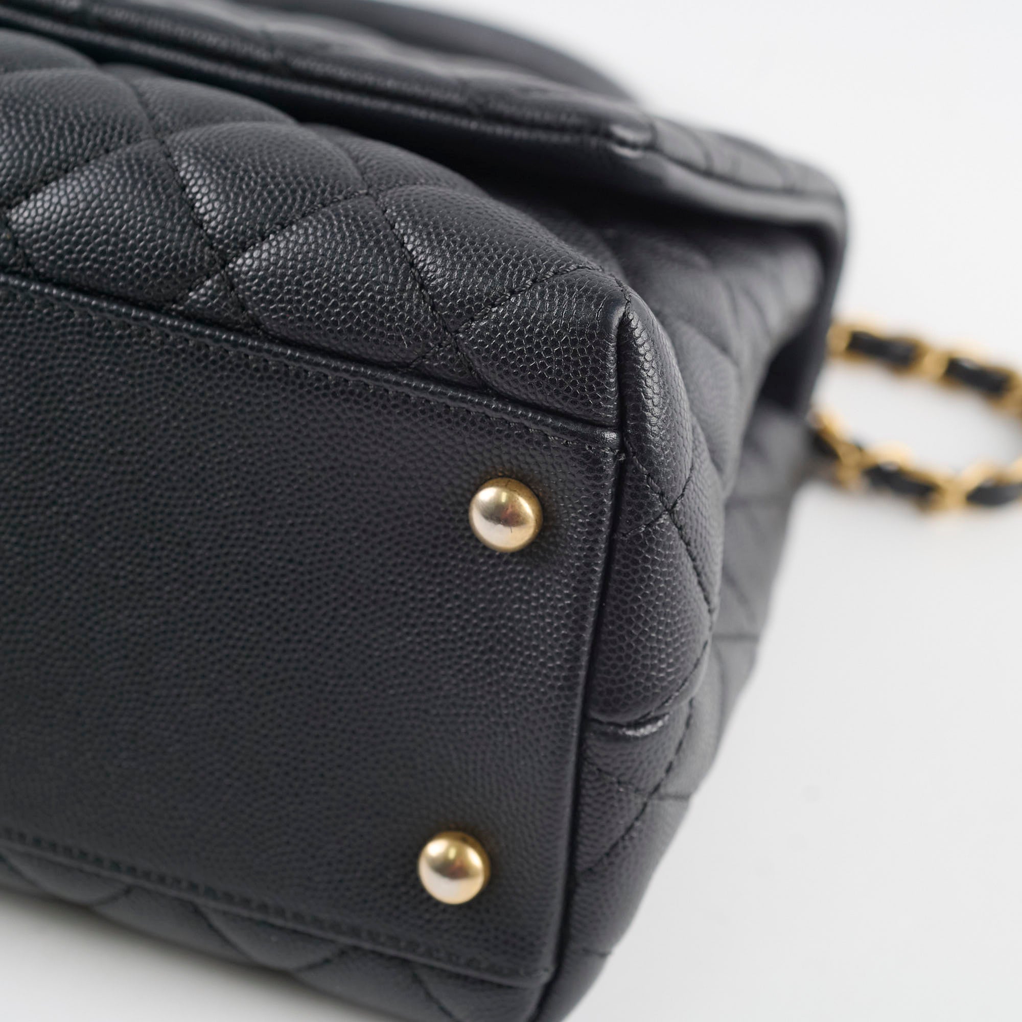 Chanel Medium Coco Handle Bag in Black Caviar Leather - Luxury Crossbody Purse for Women, Perfect for Work, Evening Events & Daily Use