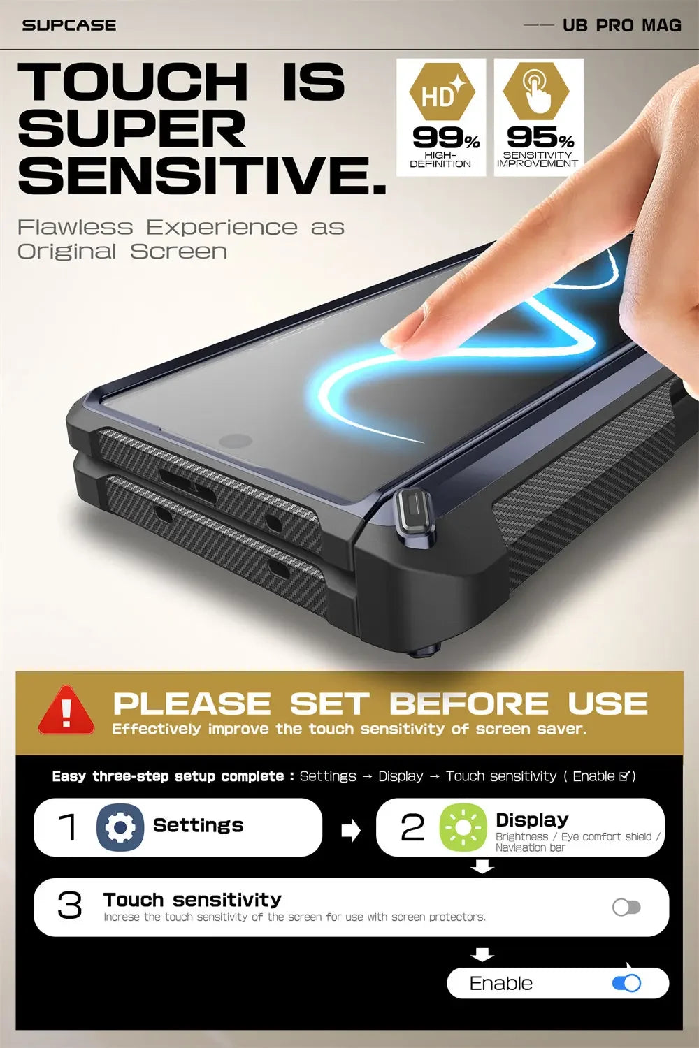 SUPCASE UB Pro Magnetic Rugged Shockproof Case for Samsung Galaxy Z Fold 6 - Heavy Duty Protection for Work, Outdoor & Travel