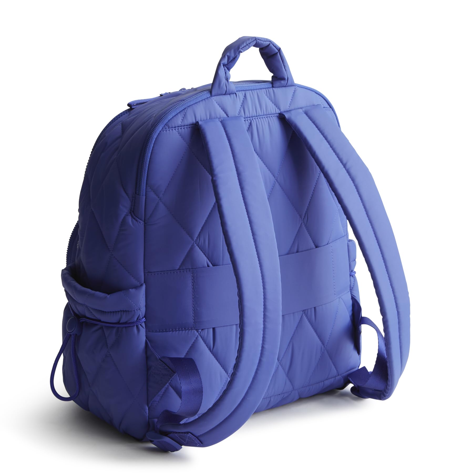 Vera Bradley Featherweight Bancroft Backpack - Lightweight Travel Backpack for Women, Deep Ultramarine Blue, Perfect for School, Work & Travel