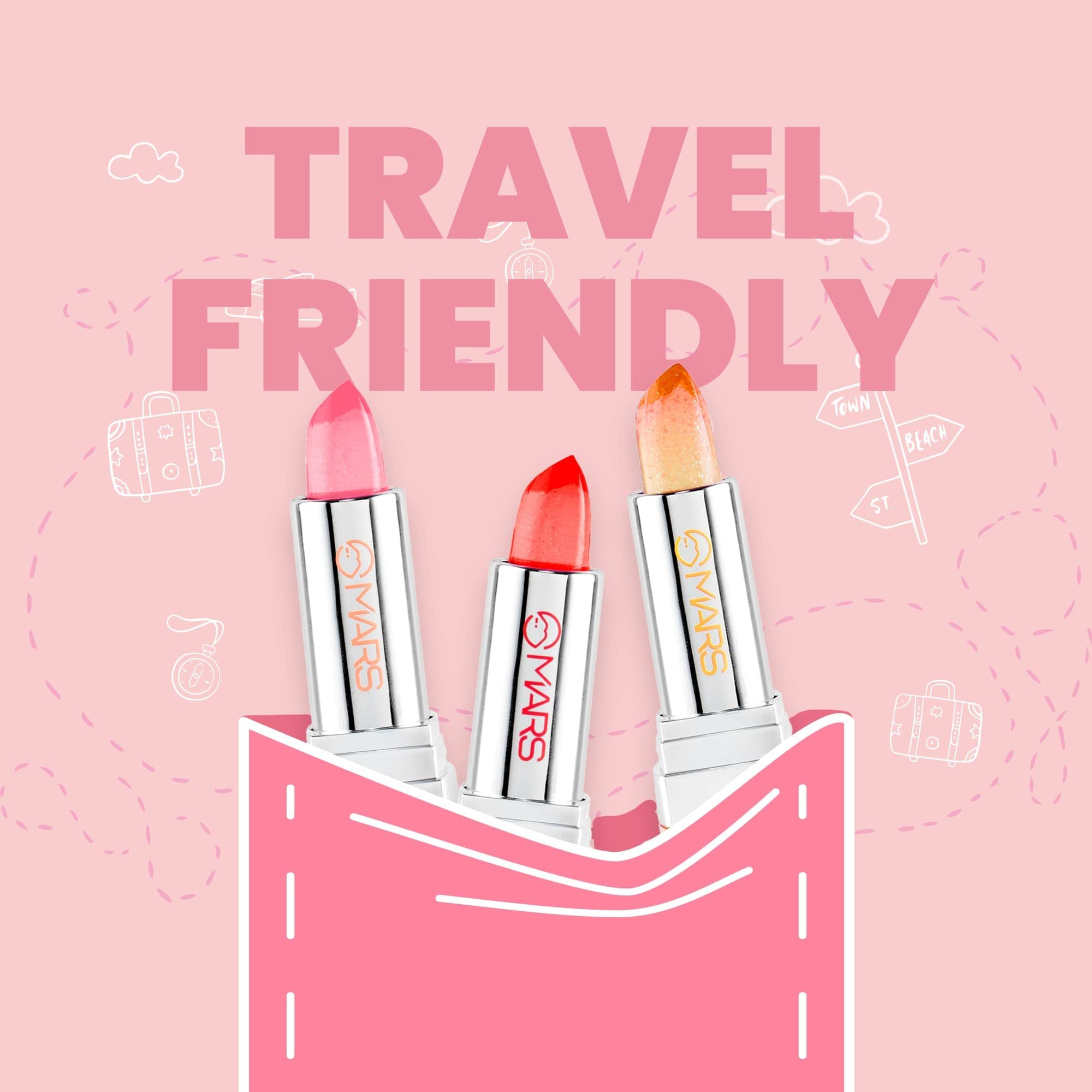 MARS Hydratint Lip Balm - Tinted Lip Moisturizer with Shea Butter & Vitamin E for Dry, Chapped Lips | 3.5g Peach | Hydrating, Nourishing Lip Care for Everyday Use & Makeup Looks