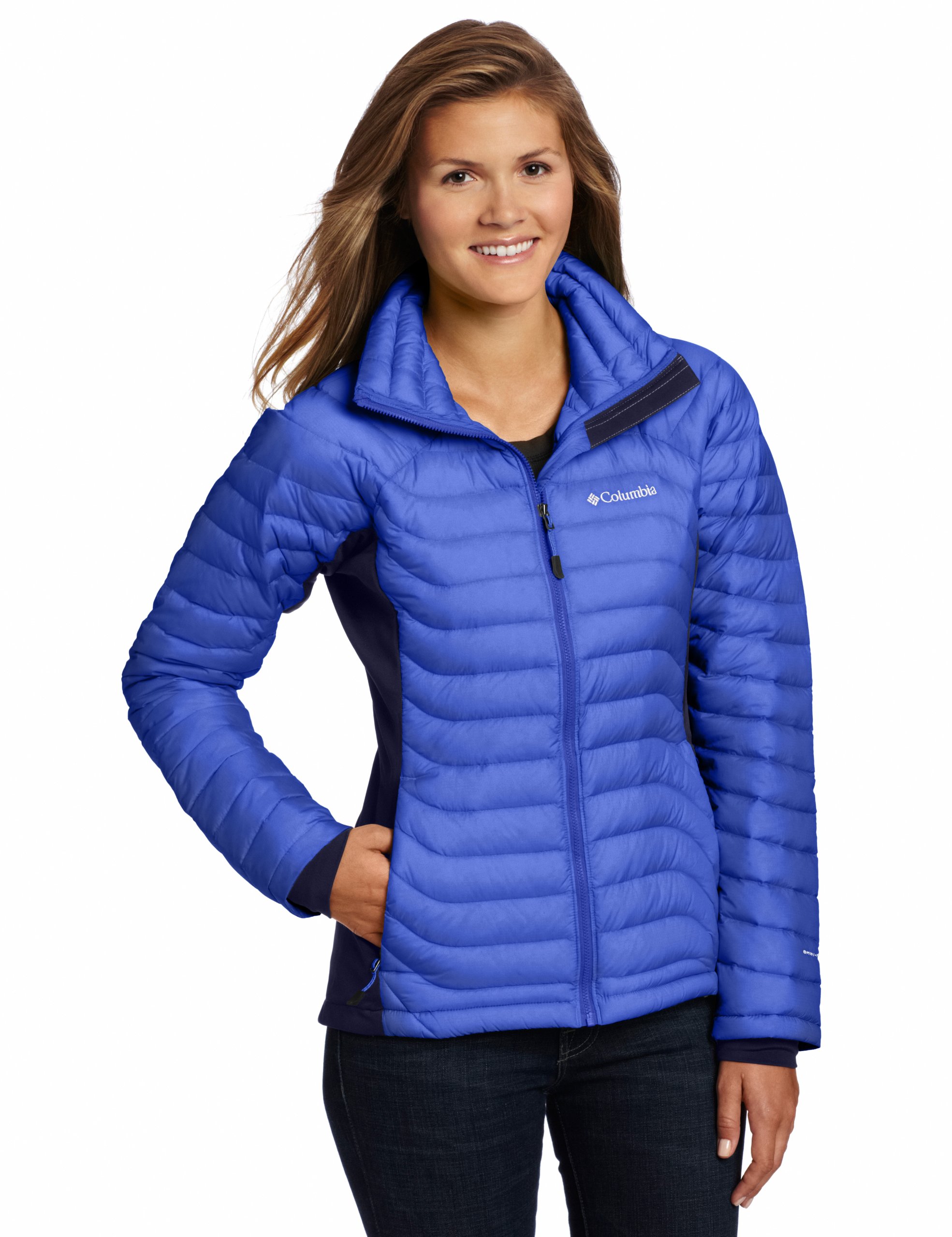 Columbia Women's Powerfly Hybrid Down Jacket - Lightweight Water-Resistant Winter Coat for Hiking, Skiing & Outdoor Activities