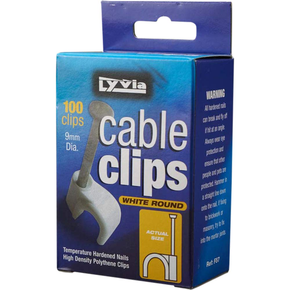Dencon Round Cable Clips (100-Pack) - Self-Adhesive Wire Organizers for Home, Office & Workshop - Perfect for TV, Computer, Router & Extension Cord Management