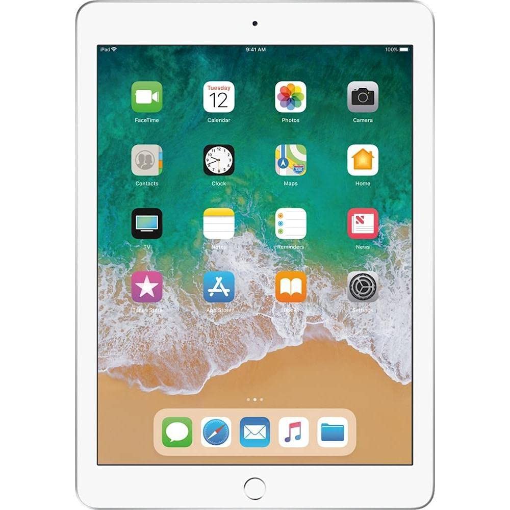 Refurbished Apple iPad 9.7 (5th Generation) 32GB Wi-Fi - Silver | Perfect for Students, Home Office & Entertainment