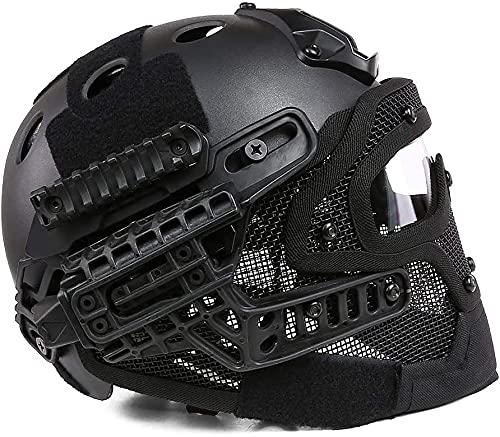 Tactical Helmet for Airsoft & Paintball - ABS Fast Helmet with Goggles - Military, Hunting, CS Games & Outdoor Activities - Perfect for Cosplay, Movie Props & Tactical Training