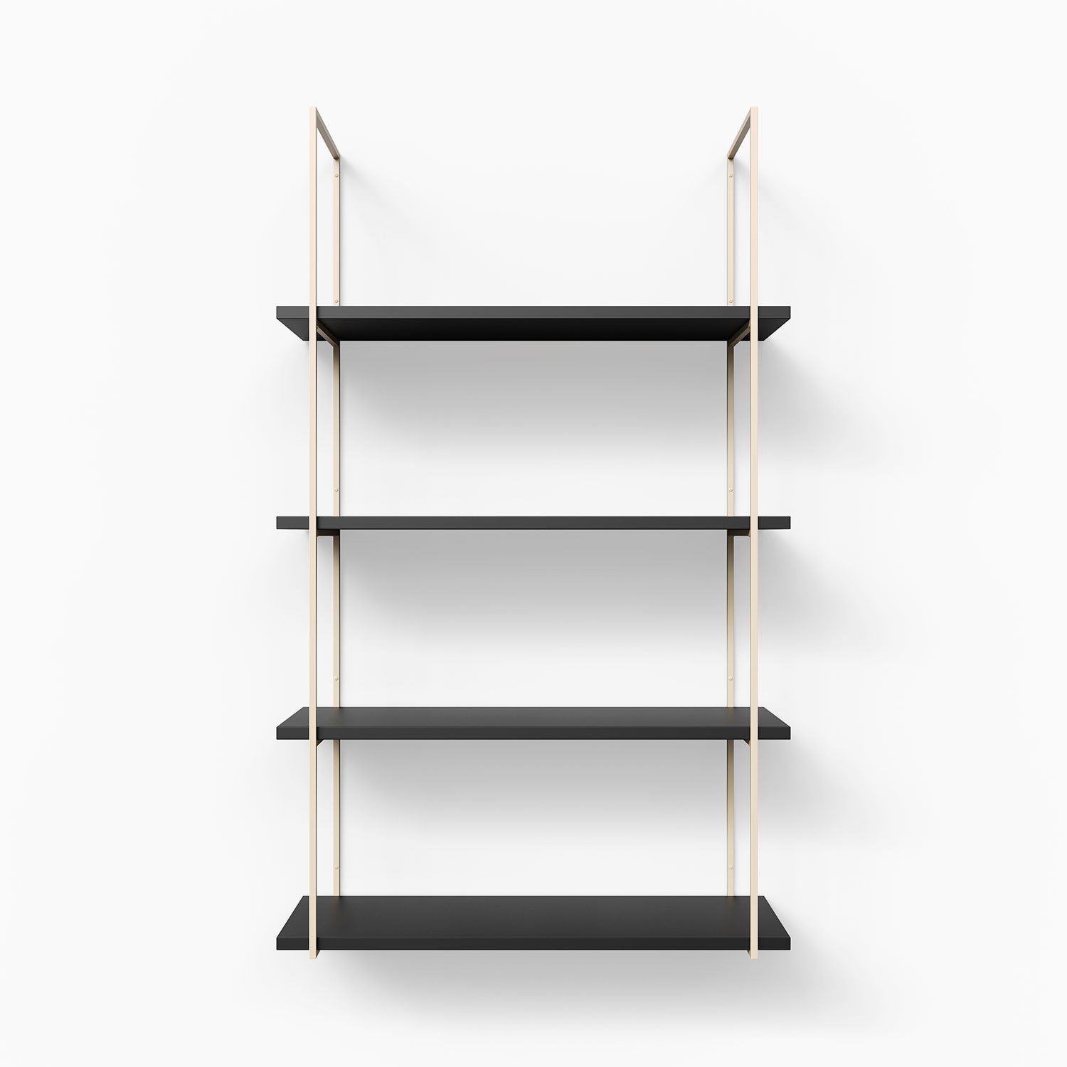 Lloyd Black 4 Tier Metal Shelf Organizer - Sturdy Storage Rack for Kitchen, Bathroom, Office | Space Saving Home Organization Solution