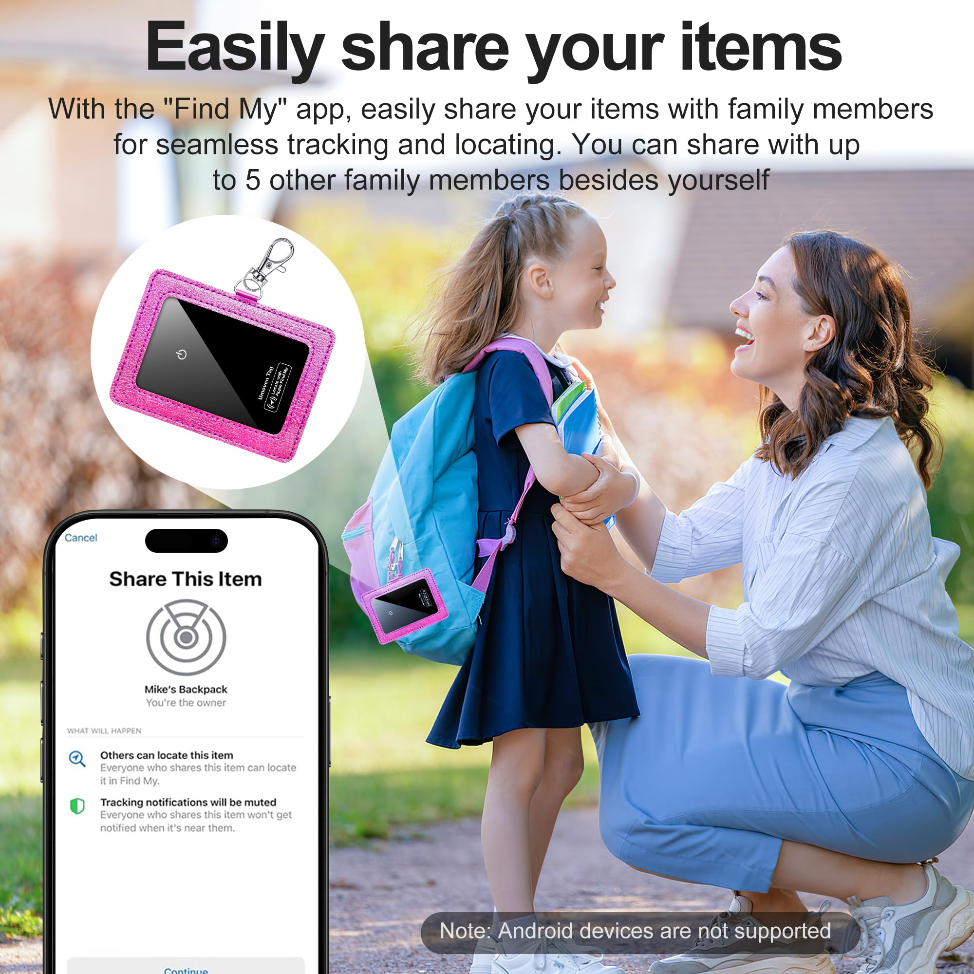 Apple Find My Wallet Tracker Card (iOS Compatible) - Slim Wireless Charging Smart Locator for Wallets, Luggage, Keys & ID Cards - IP68 Waterproof - Perfect for Travel, Office & Everyday Use