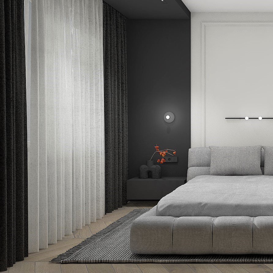 Modern Dot Wall Lamp - Minimalist LED Sconce Light for Bedroom, Living Room & Hallway - Energy Efficient Dimmable Ambient Lighting for Home Decor