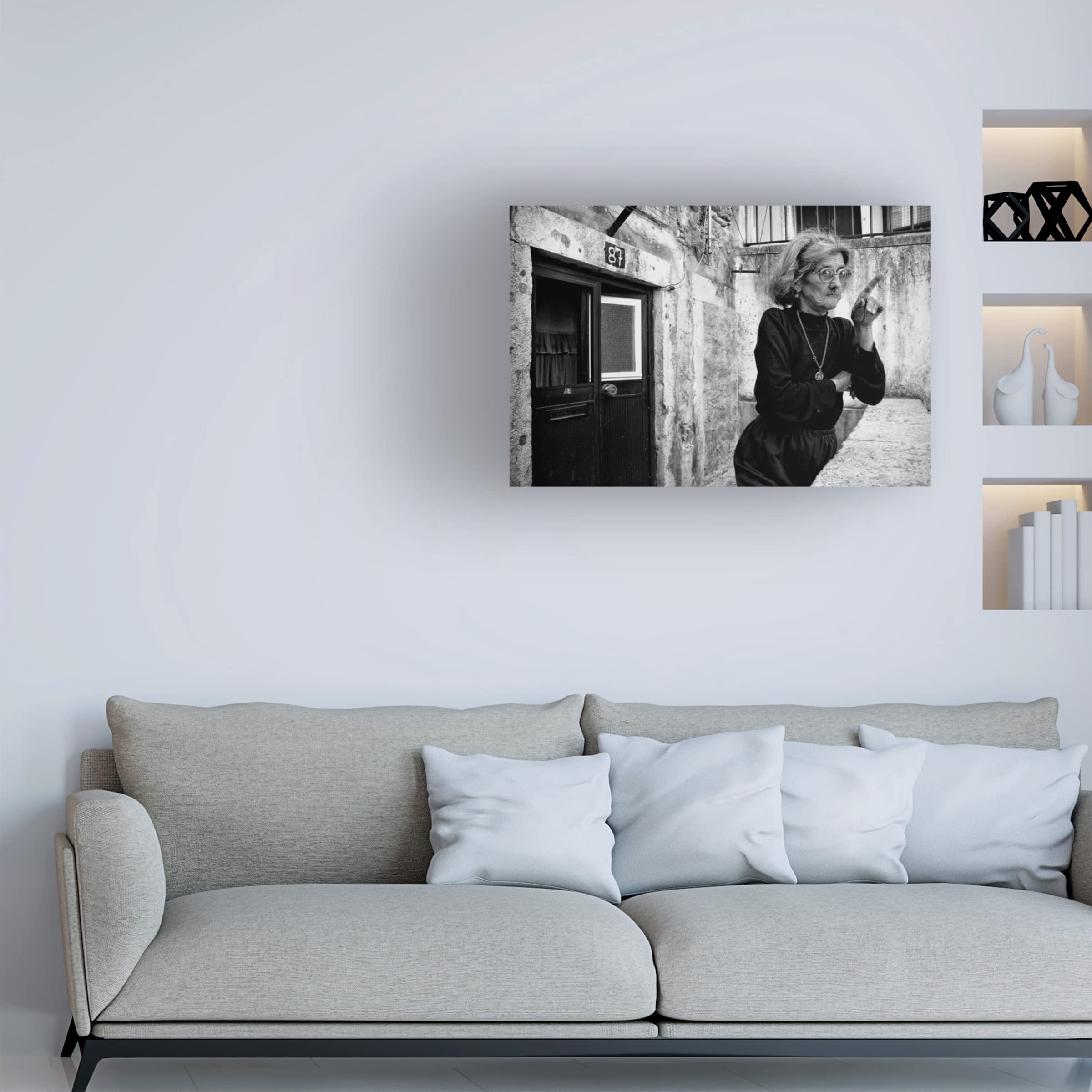 Trademark Fine Art 'The Warning' Canvas Wall Art by Fernando Alves - Modern Home Decor for Living Room, Bedroom & Office