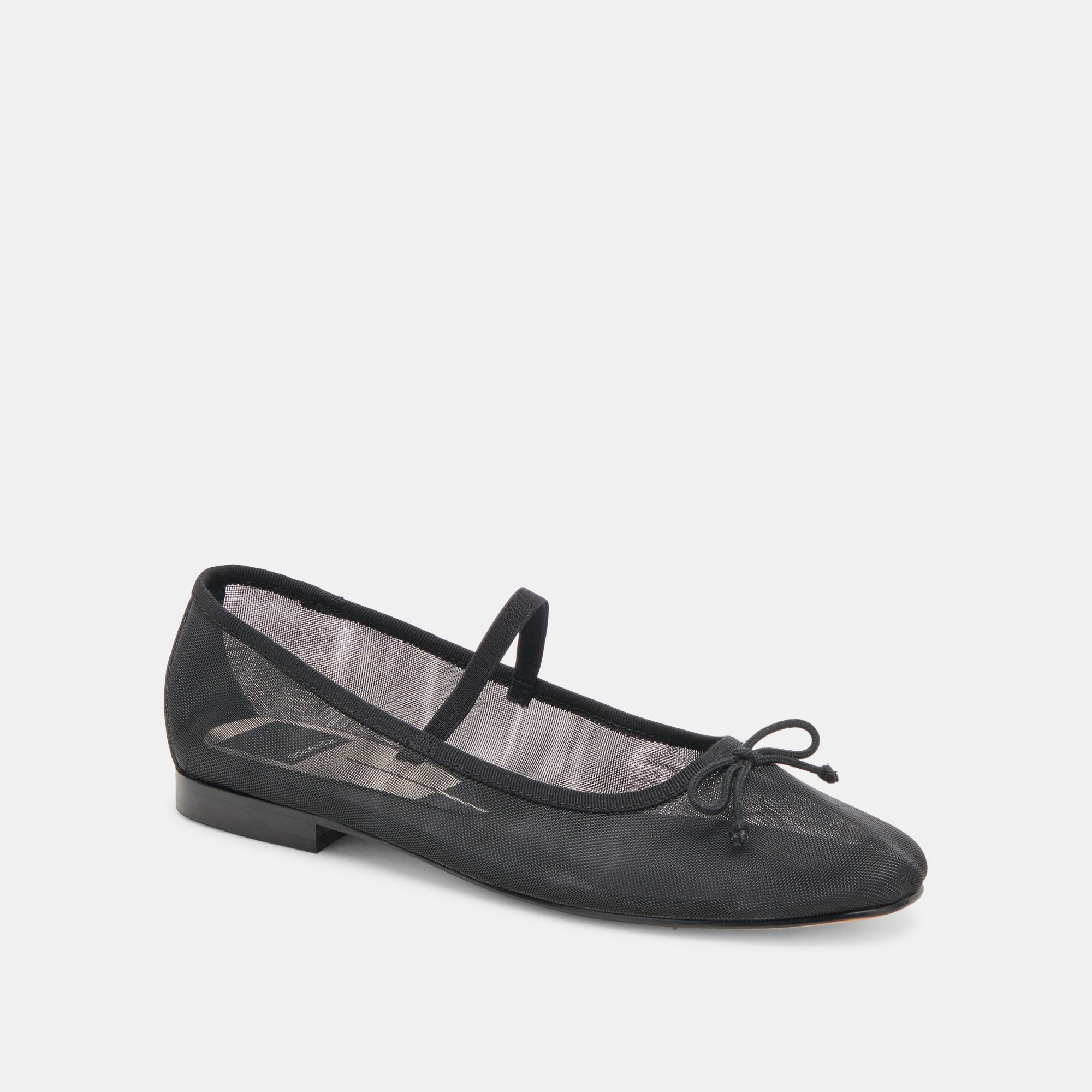 Cadel Ballet Flats for Women - Onyx Black Mesh Comfortable Slip-On Shoes for Casual Wear, Work & Travel
