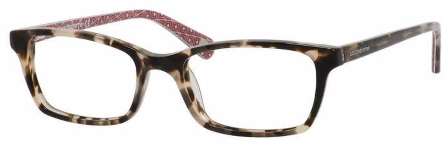 Liz Claiborne Plastic Rectangular Eyeglasses 50 0FY2 Rose Tortoise Frame - Lightweight Women's Glasses for Reading, Work & Fashion Accessories