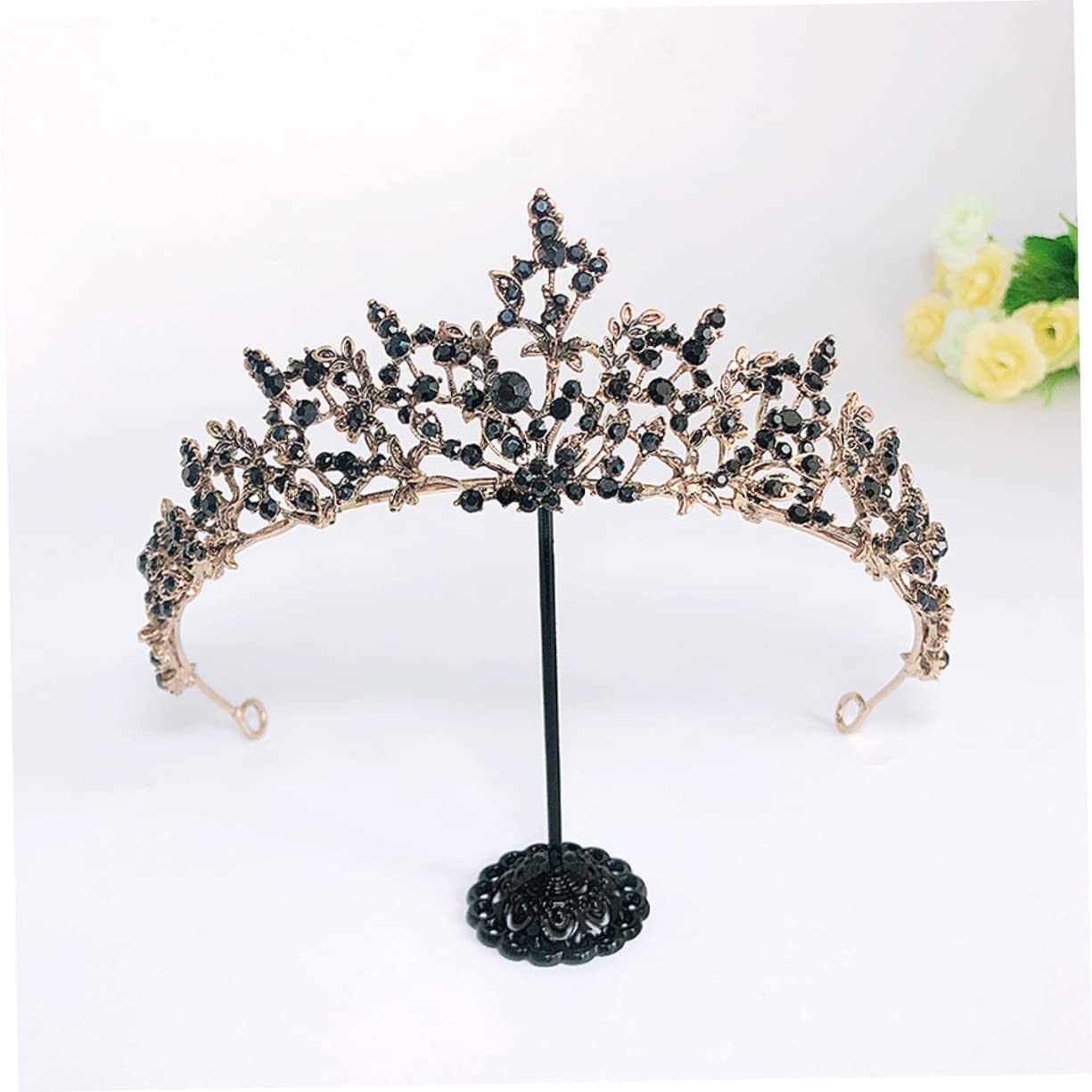Beaupretty 2-Piece Black Crown Tiara Set - Vintage Bridal Headpiece, Elegant Princess Wedding Headdress, European Alloy Jewelry for Brides, Bridesmaids, and Prom Queens - Perfect for Weddings, Pageants, and Special Occasions