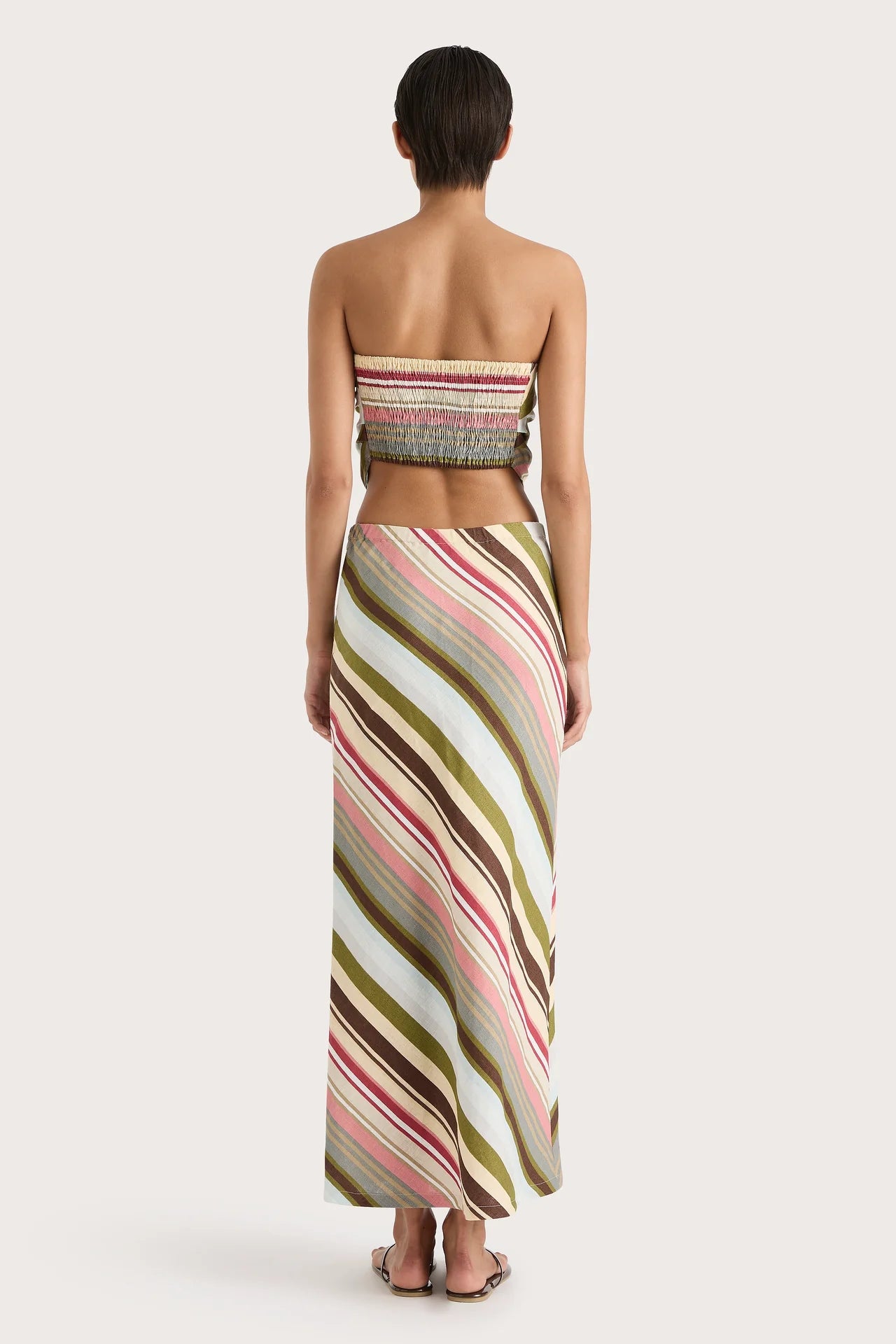 Antibes Strapless Top - Striped Women's Fashion Blouse for Summer, Beach & Party Wear