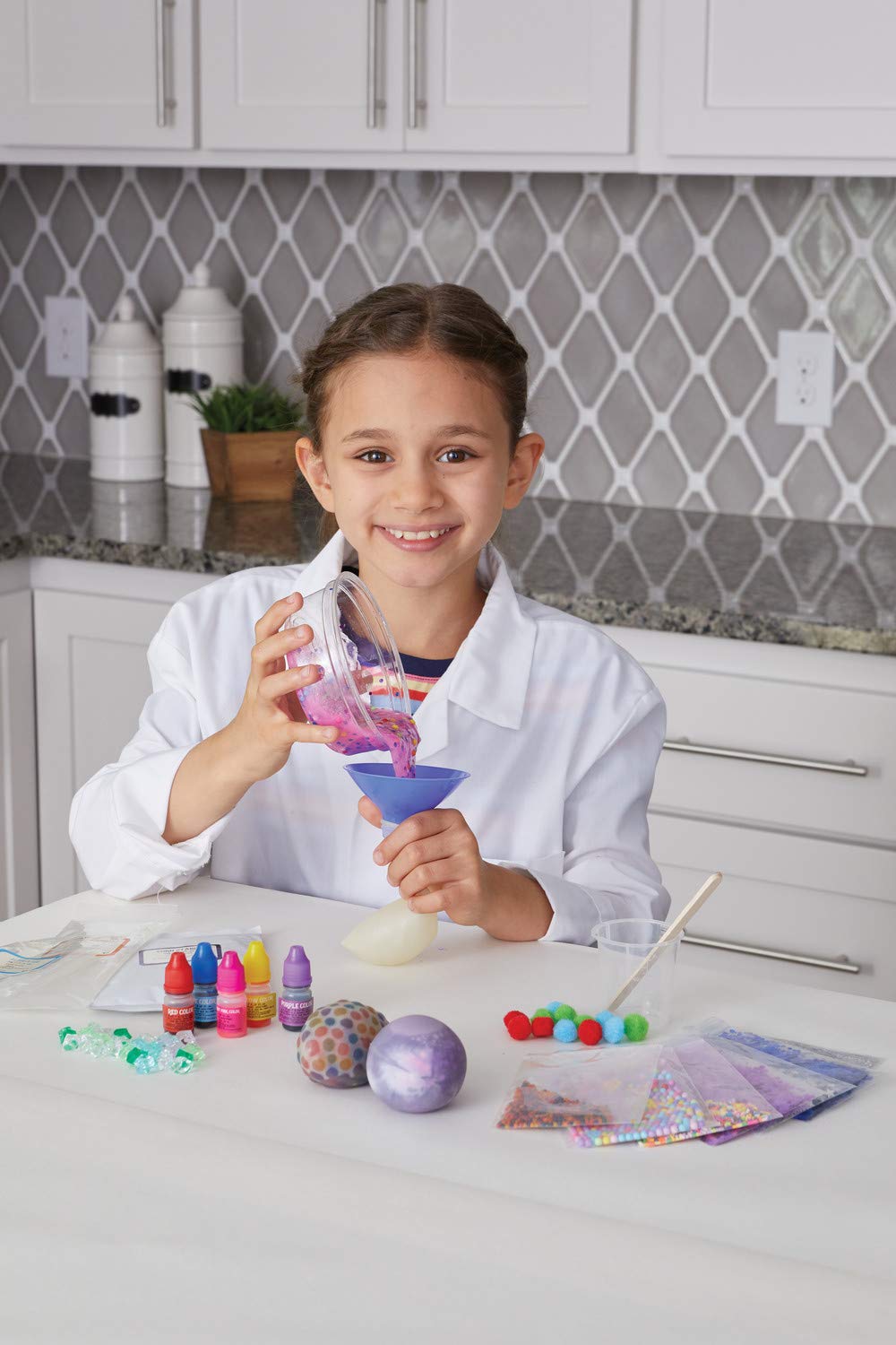 MindWare Science Academy Deluxe Squishy Ball Lab Kit - DIY Science Experiment Kit with All Materials to Make 10 Squishy Stress Balls - STEM Educational Toy for Kids Ages 8+ - Perfect for Classroom, Birthday Parties & Science Fair Projects