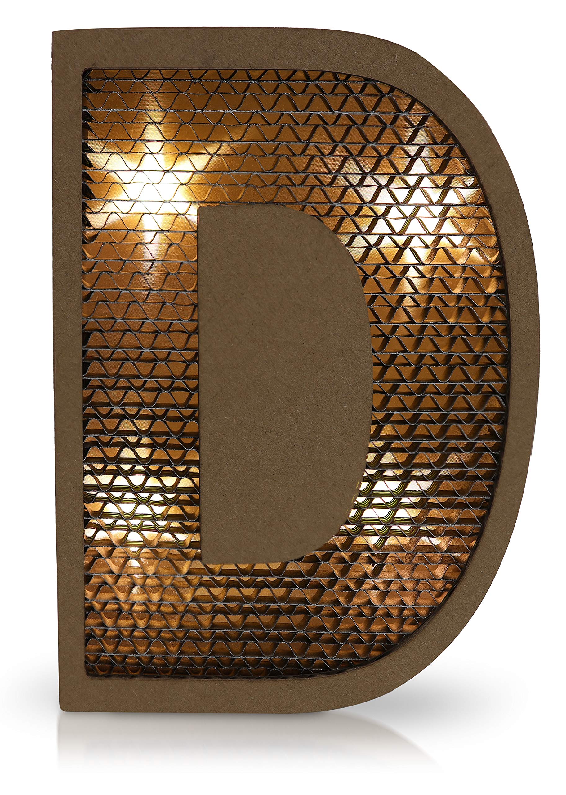 LED Light Paper Marquee Letter D - Battery Operated Wall Decor for Bedroom, Kids Room, Living Room - Large Decorative Letters for Birthday Parties & Home Design - Perfect for Nursery, Wedding, Photo Backdrop & Holiday Decorations