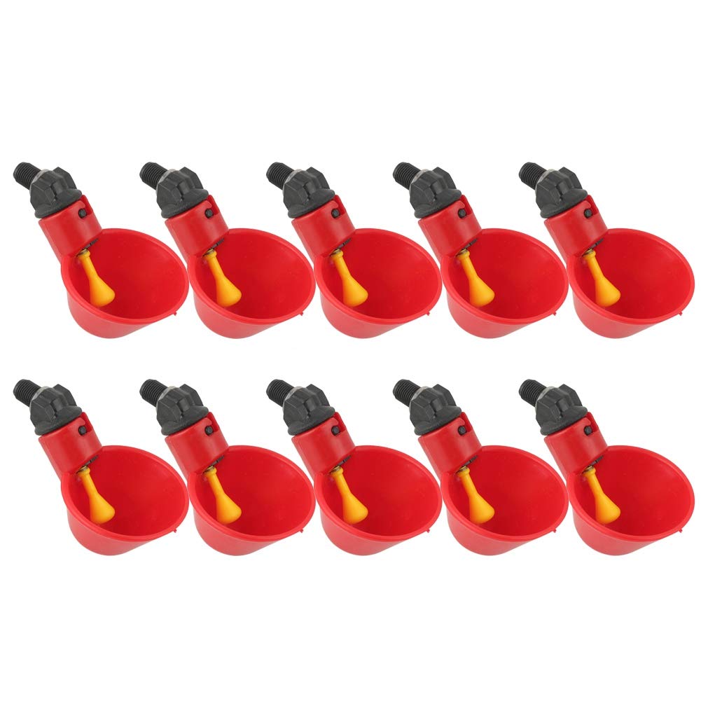 10Pcs Automatic Poultry Drinking Cups - Chicken Water Feeder for Hens, Ducks & Livestock - Durable Backyard Farm Accessories for Coops & Small Farms