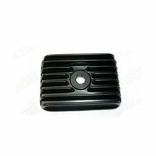 Royal Enfield Black Ribbed Heat Sink Tappet Cover - High-Performance Engine Cooling Part for Motorcycle Maintenance & Repair | Perfect for Classic & Vintage Bike Upgrades