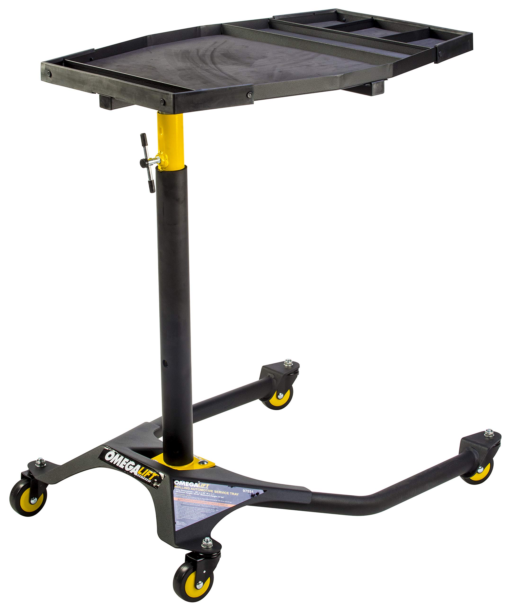 97531 Black Rolling Automotive Service Tray - 1 Pack Heavy Duty Utility Cart for Mechanics & DIY Car Repair - Perfect for Garage, Workshop & Auto Maintenance