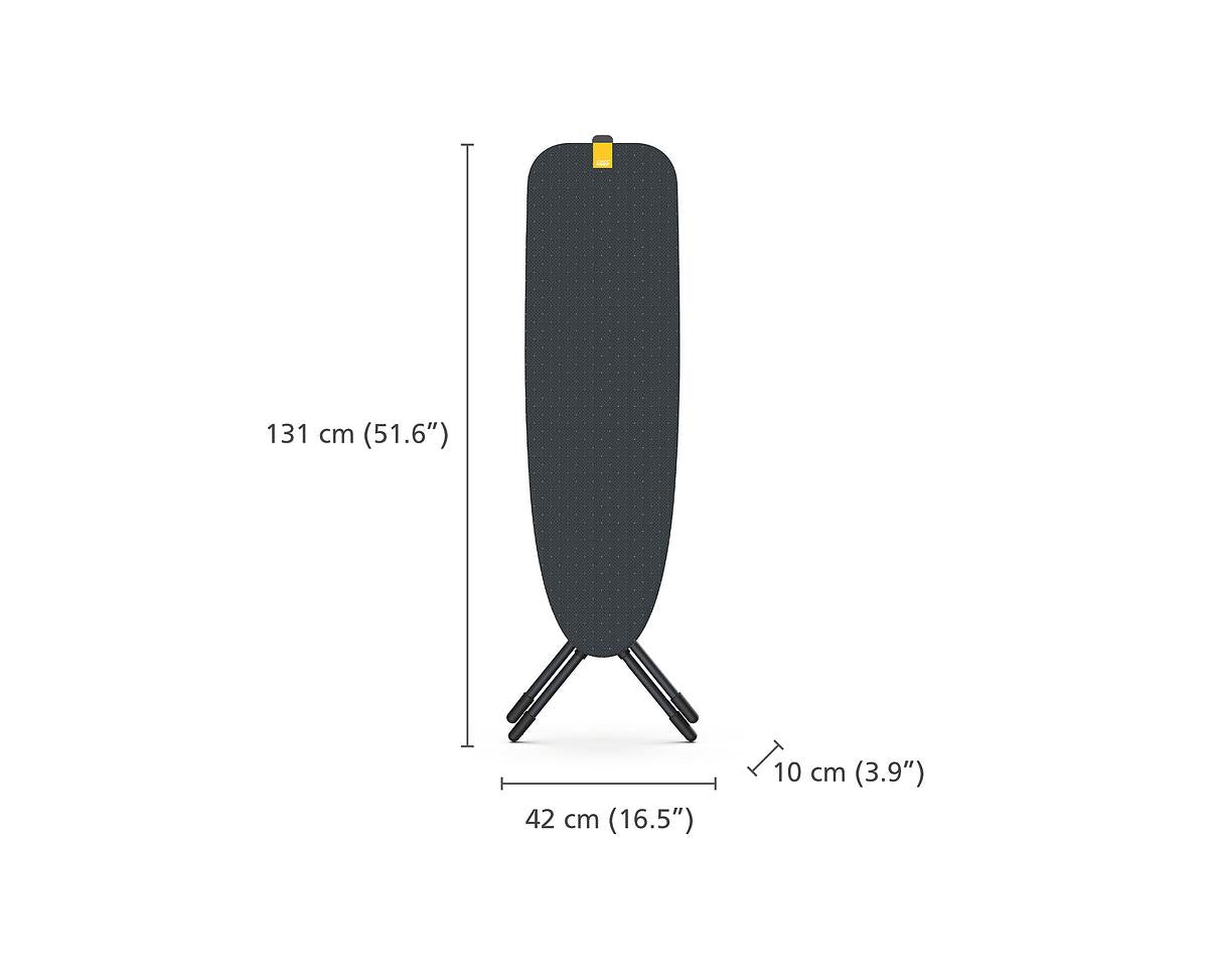 Glide Compact Plus Easy Store Ironing Board 110cm - Foldable & Space Saving for Small Laundry Rooms & Apartments - Perfect for Home & Travel Use