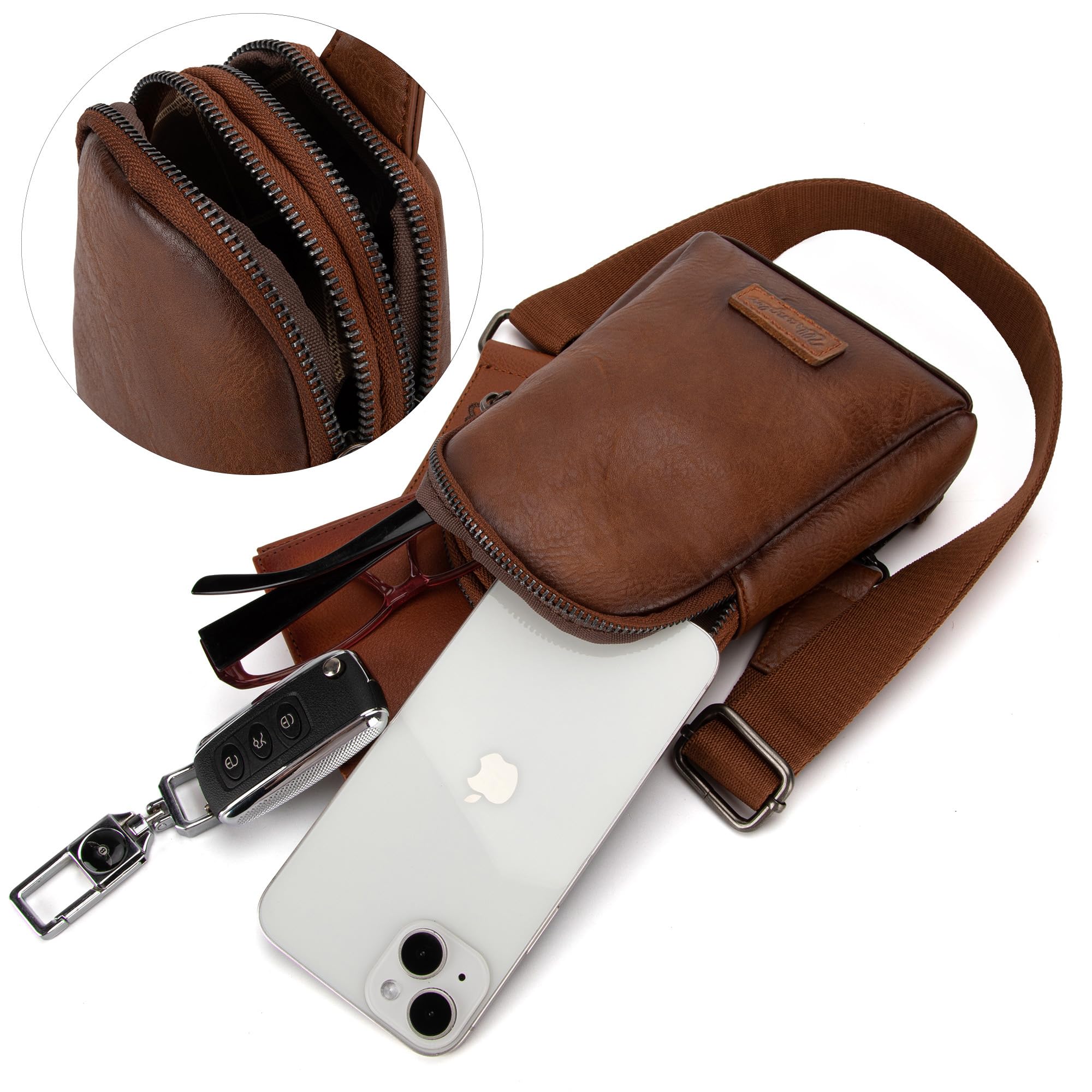 Wrangler Women's Crossbody Bag - Small Sling Bag & Chest Bag with Adjustable Strap - Perfect Gift for Travel, Shopping & Everyday Use