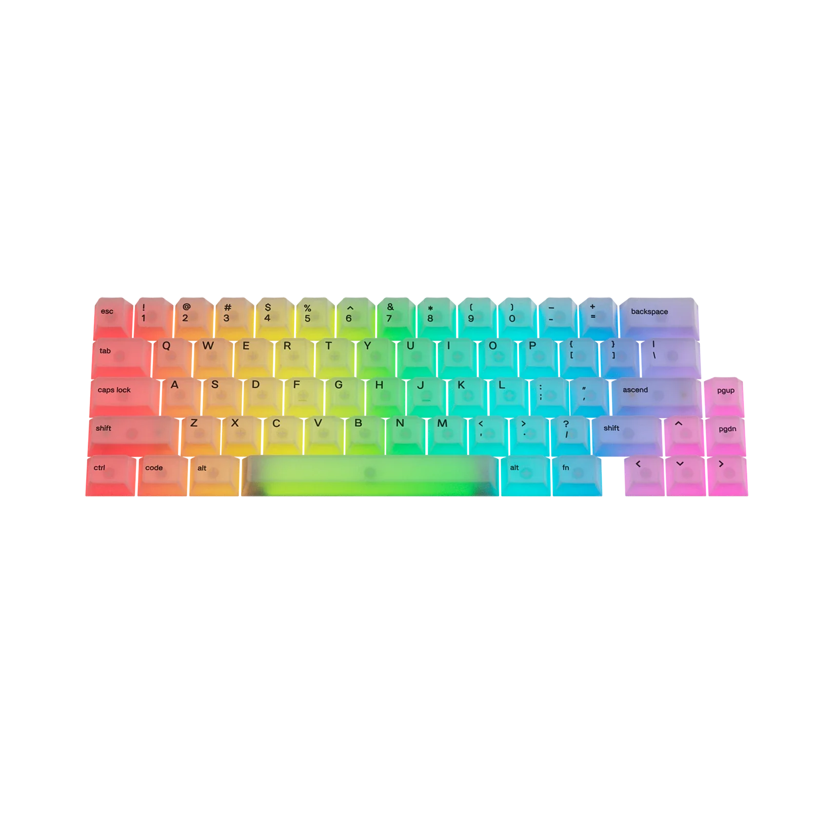 Polychroma Keycaps for Mechanical Keyboards - Custom RGB Backlit Keycaps for Gaming & Typing - Perfect for PC, Mac & Laptop Keyboards (US Layout)