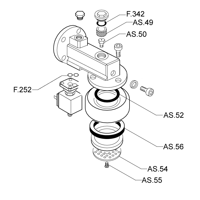 Astoria Solenoid Operated Group Head Rebuild Kit - Professional Espresso Machine Repair Parts for Commercial Coffee Shops & Home Baristas