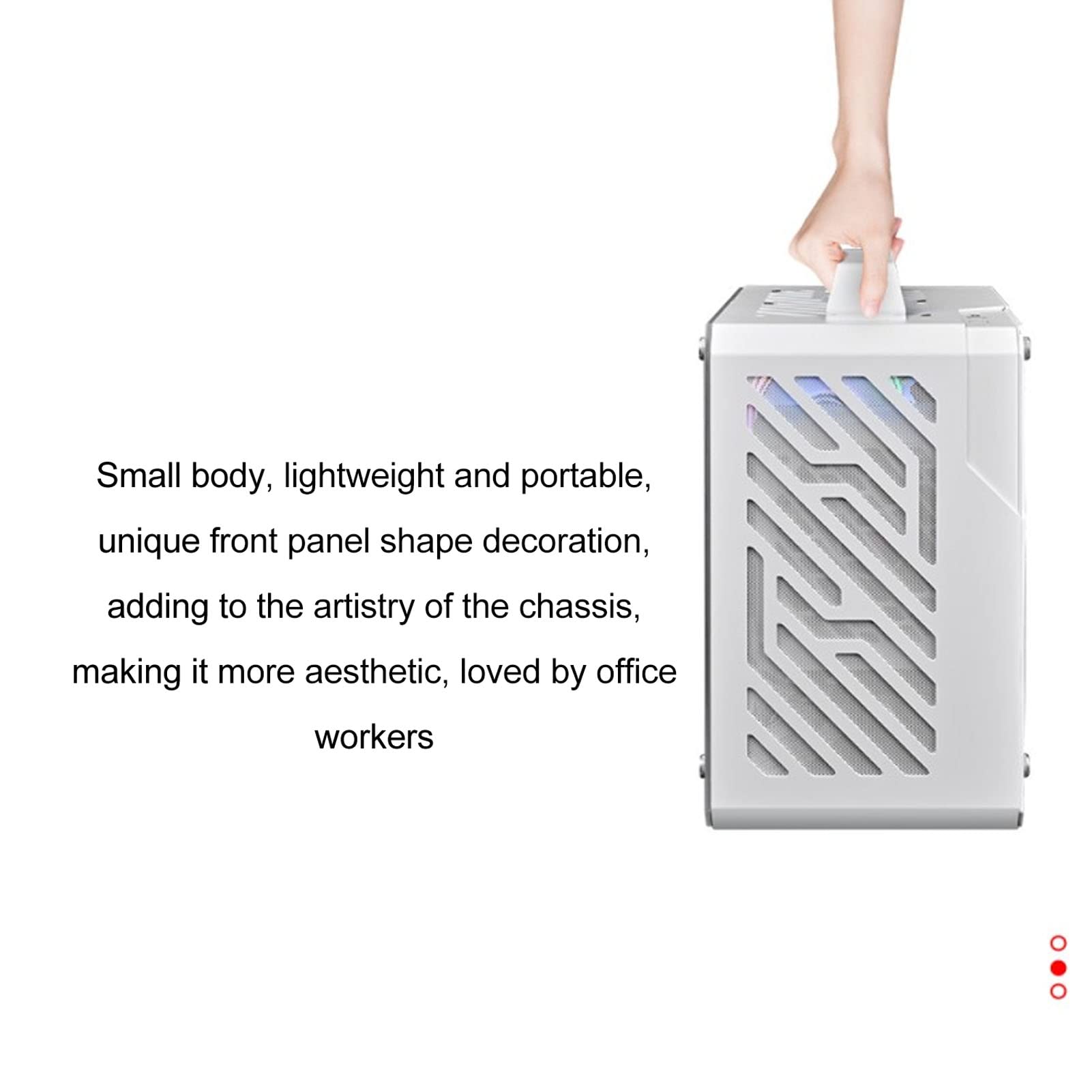 Portable Transparent Mini PC Case - Compact ATX/Micro ATX/Mini ITX Computer Tower Case with Side Panel Window | Perfect for Gaming, Home Office & Small Space Setups