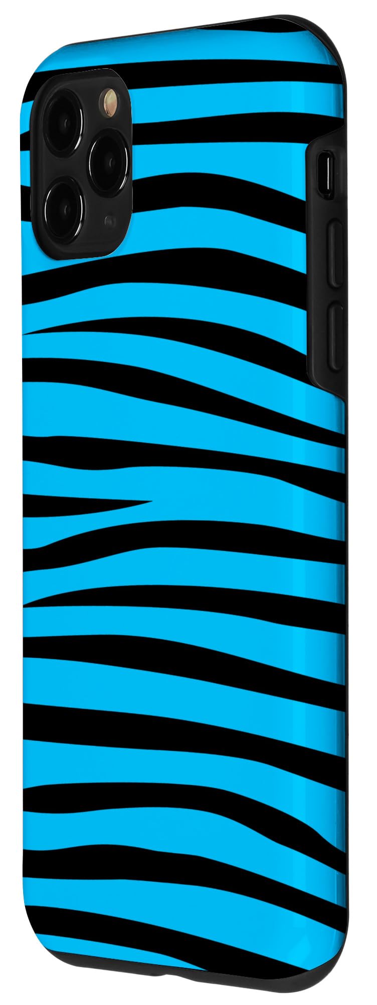 iPhone 11 Pro Case - Blue Zebra Striped Cute Animal Phone Cover for Women | Perfect for Everyday Use, Work & Travel