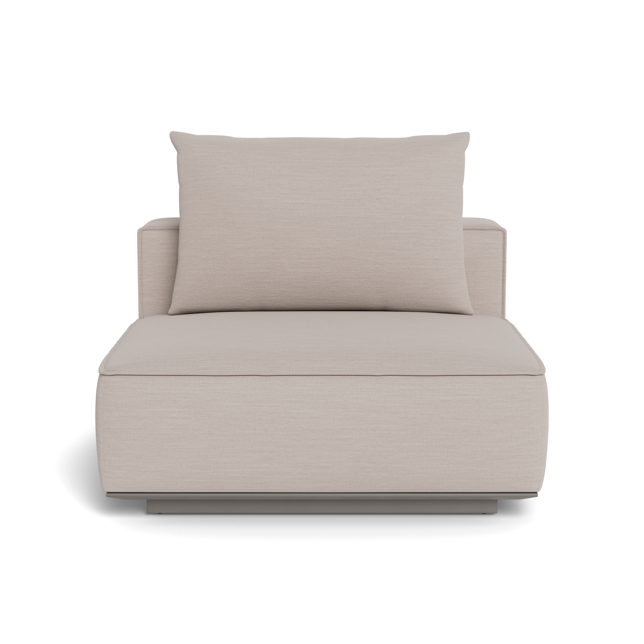 Santorini Outdoor Armless Single Chair - Patio Lounge Chair for Poolside, Garden, and Backyard Relaxation