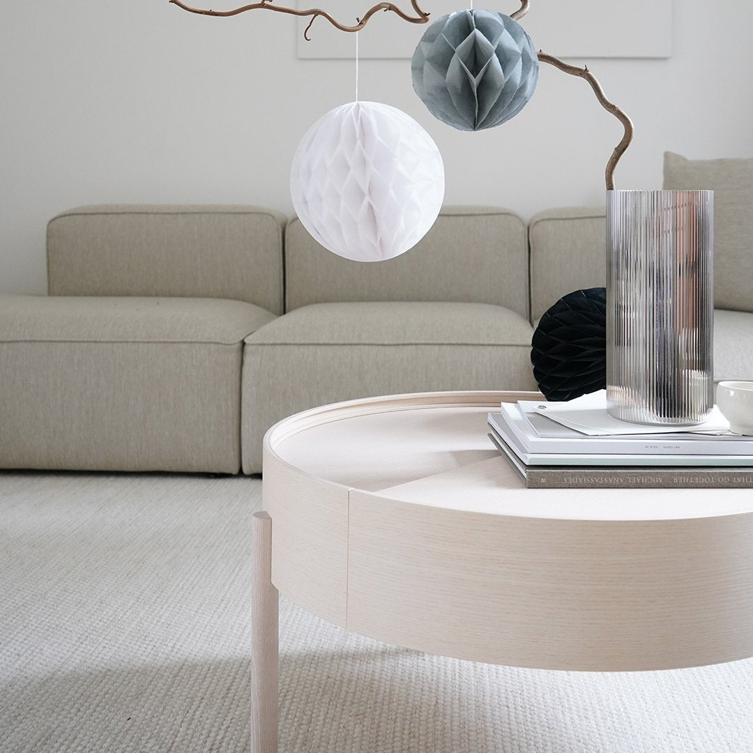 Modern Arc Coffee Table - Mid-Century Style Wooden Living Room Furniture for Home Decor | Perfect for Small Spaces, Apartments & Lounge Areas
