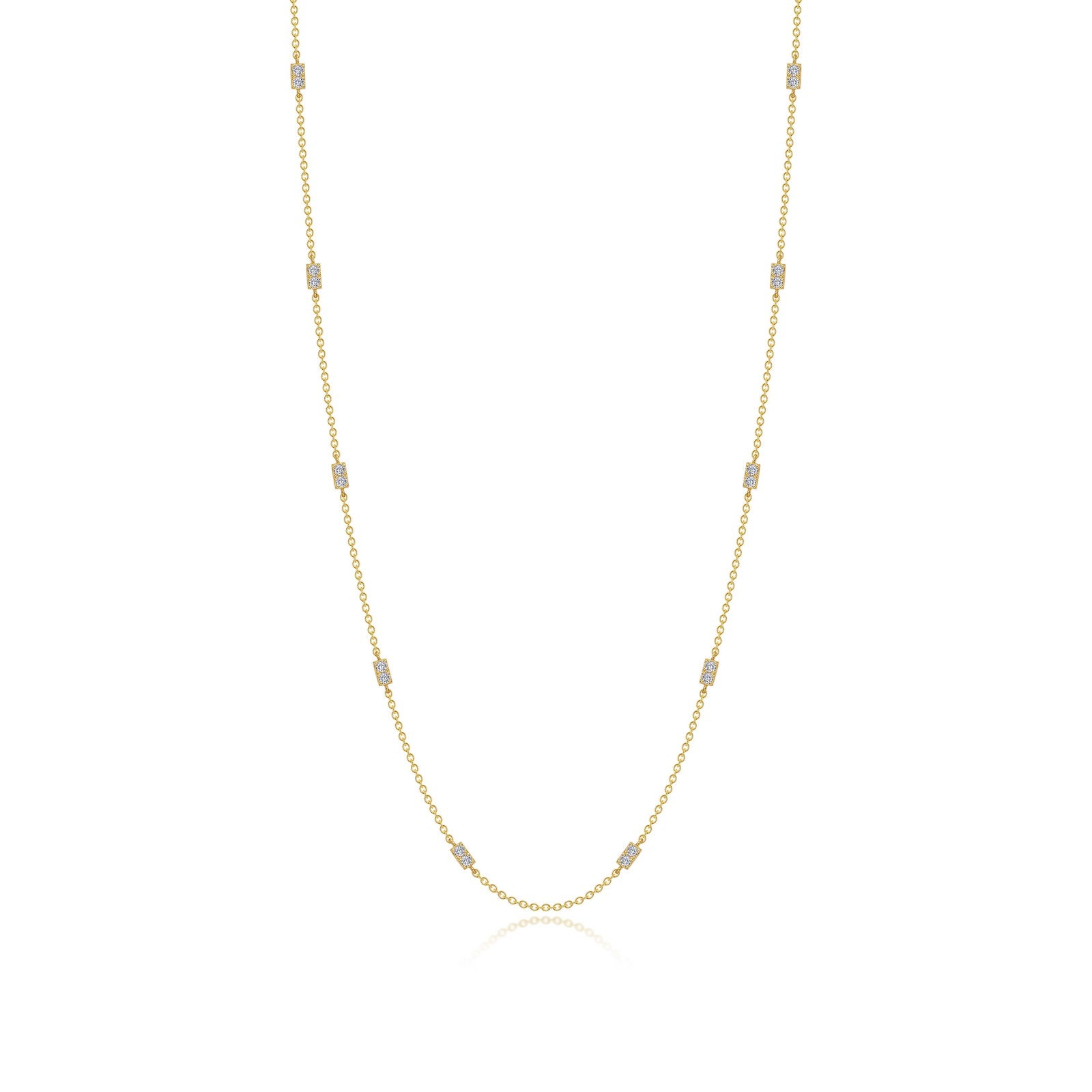 0.6 CTW Adjustable Station Necklace for Women - Elegant Layering Jewelry for Everyday Wear & Special Occasions