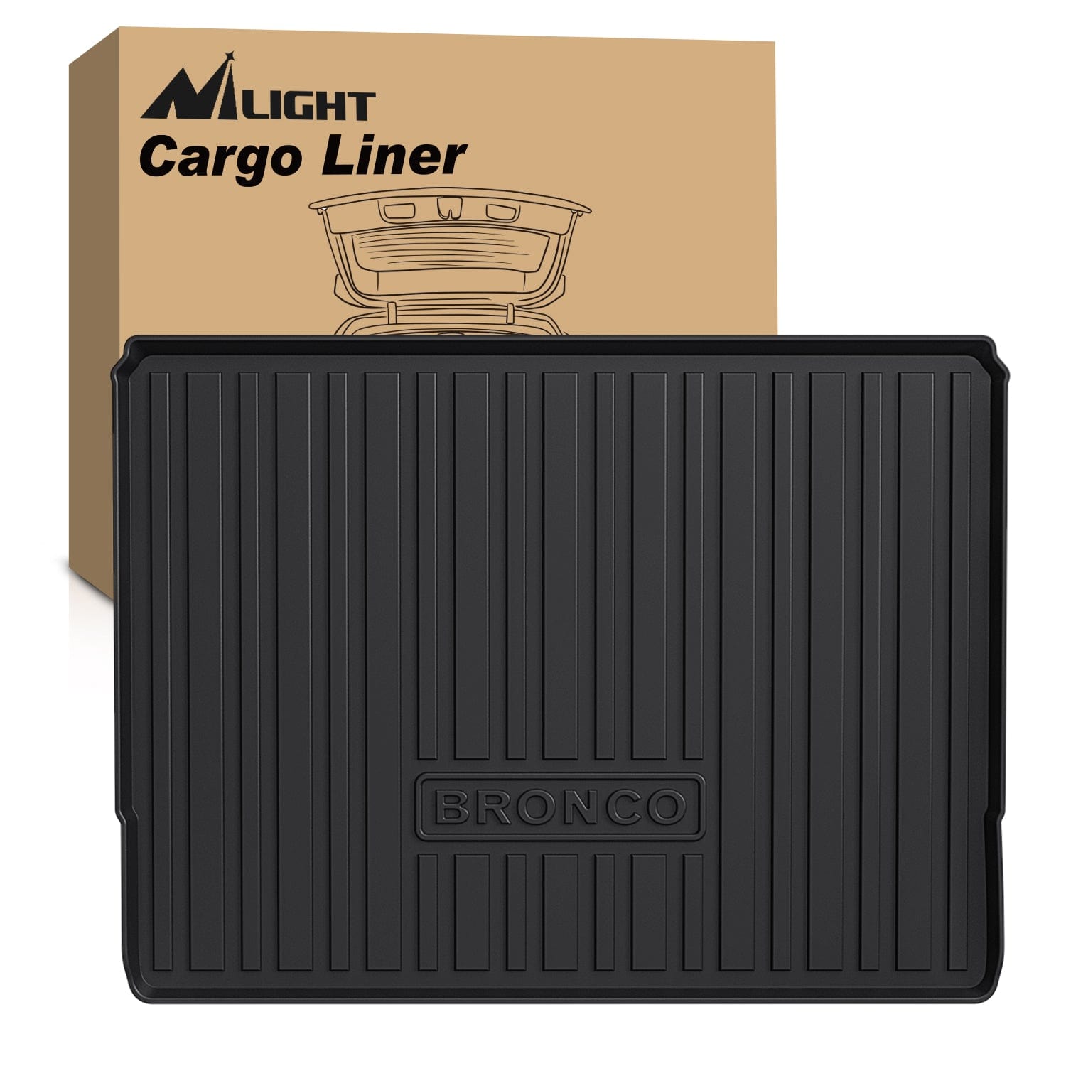 2021-2025 Ford Bronco 4 Door All-Weather Cargo Liner - Heavy Duty Custom Fit Floor Mats for SUV, Truck & Off-Road Adventures - Waterproof & Durable Protection