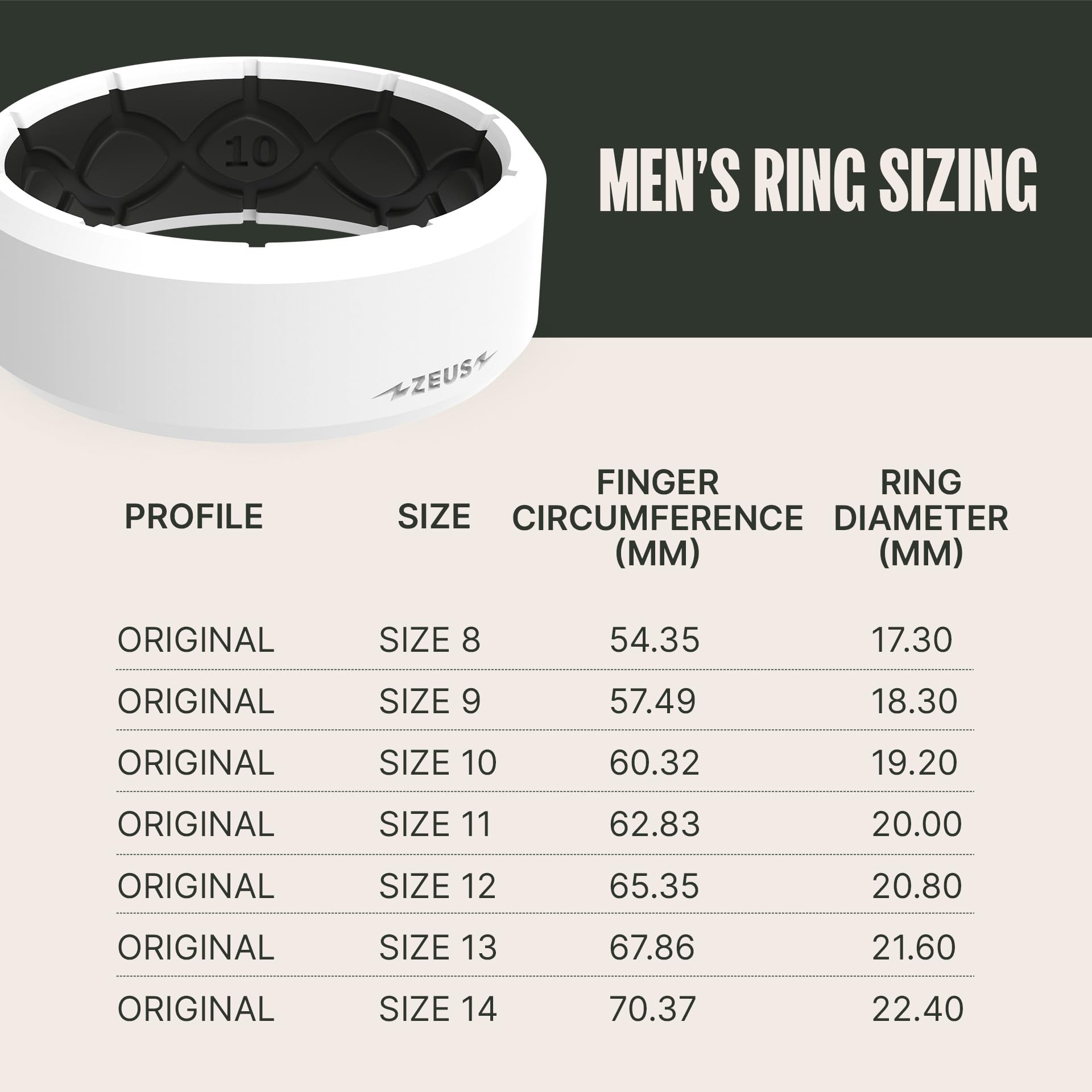 Groove Life Zeus Silicone Wedding Band for Men - Breathable Rubber Ring with Unique Design, Comfort Fit & Lifetime Warranty - Perfect for Active Lifestyles, Gym, Swimming & Outdoor Adventures