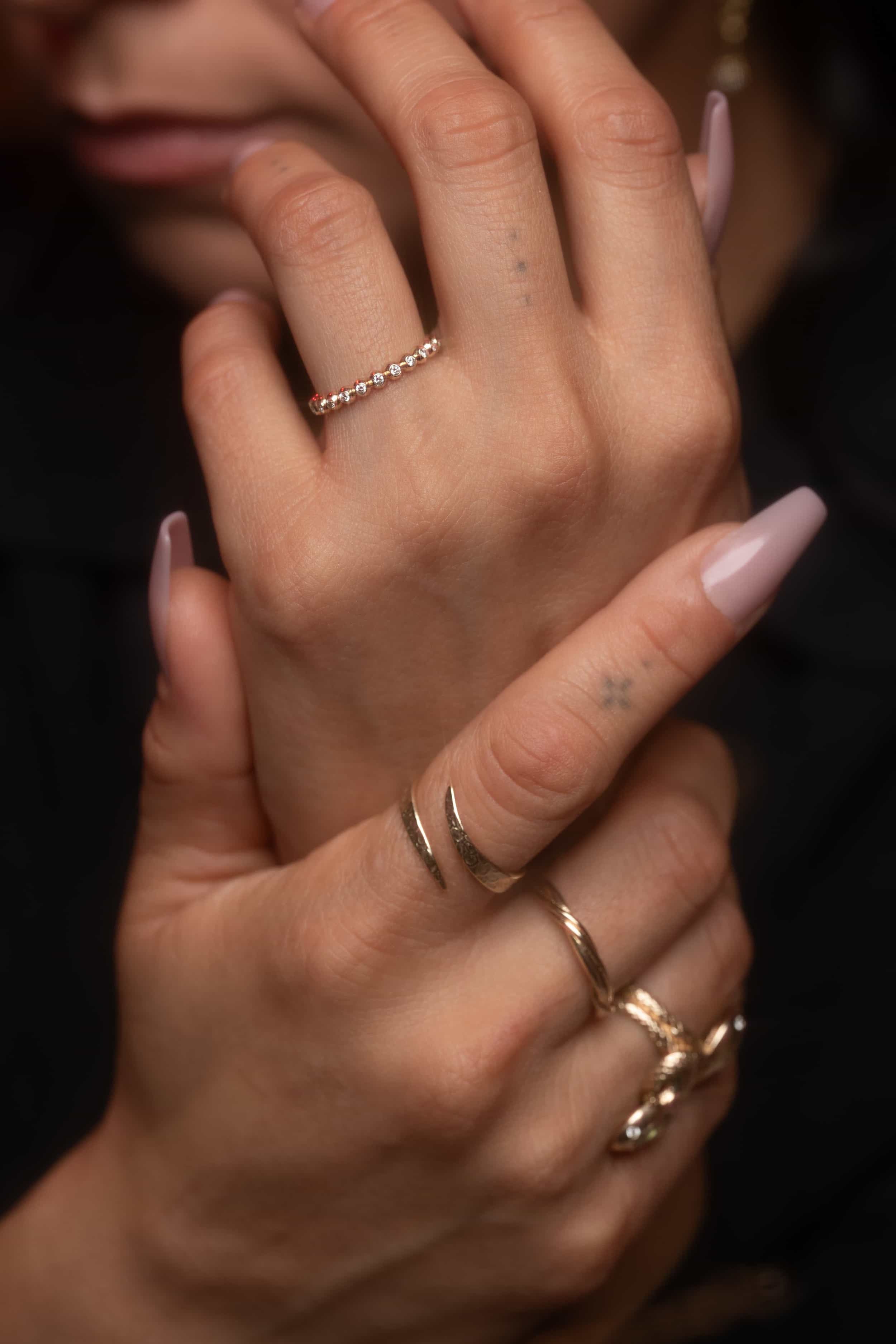 14K Gold Petite Diamond Eternity Band Ring for Women - Perfect for Wedding, Anniversary & Everyday Elegance