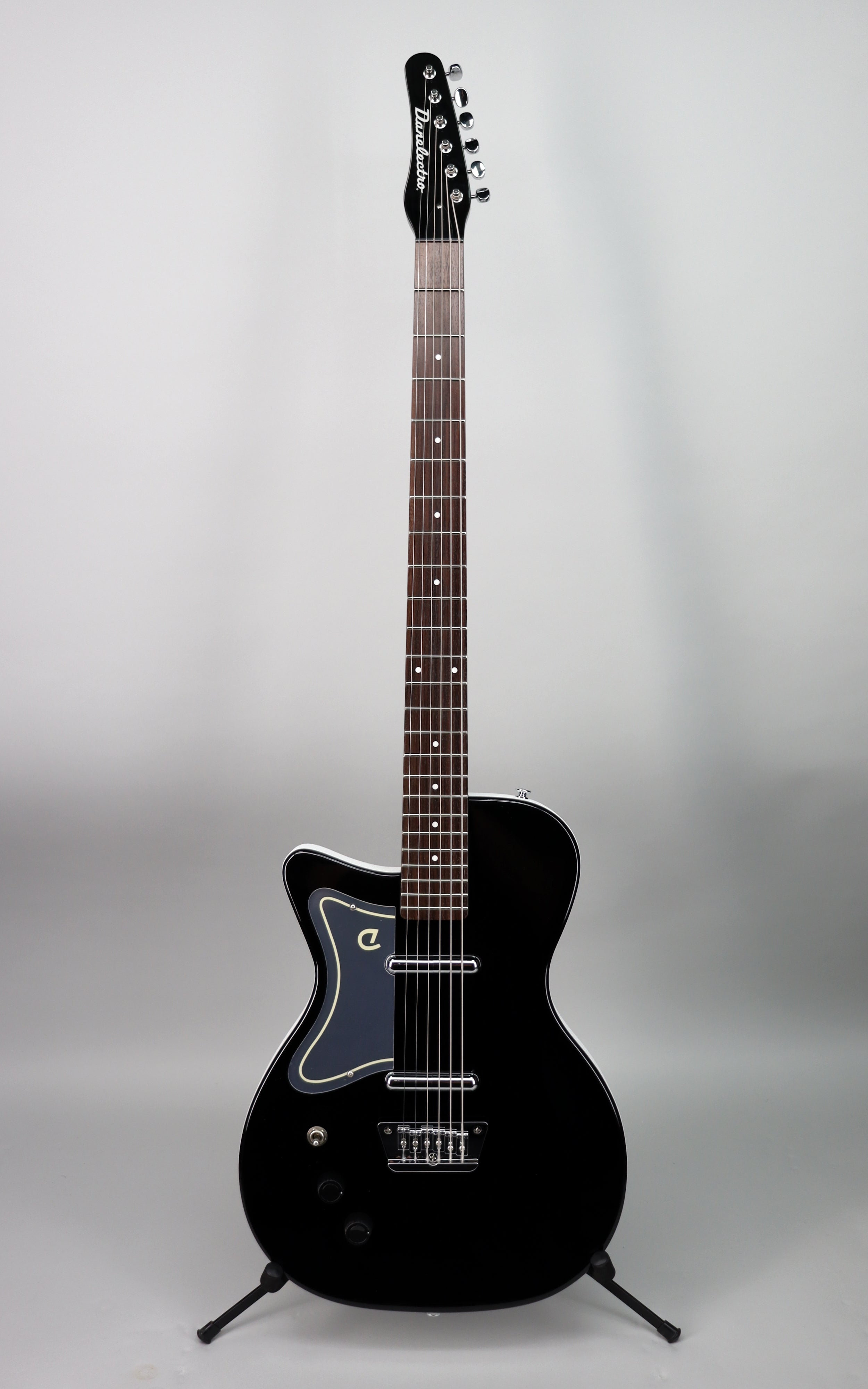 Danelectro '56 Baritone Left Handed Electric Guitar - Black Finish | Perfect for Left-Handed Musicians, Studio Recording & Live Performances