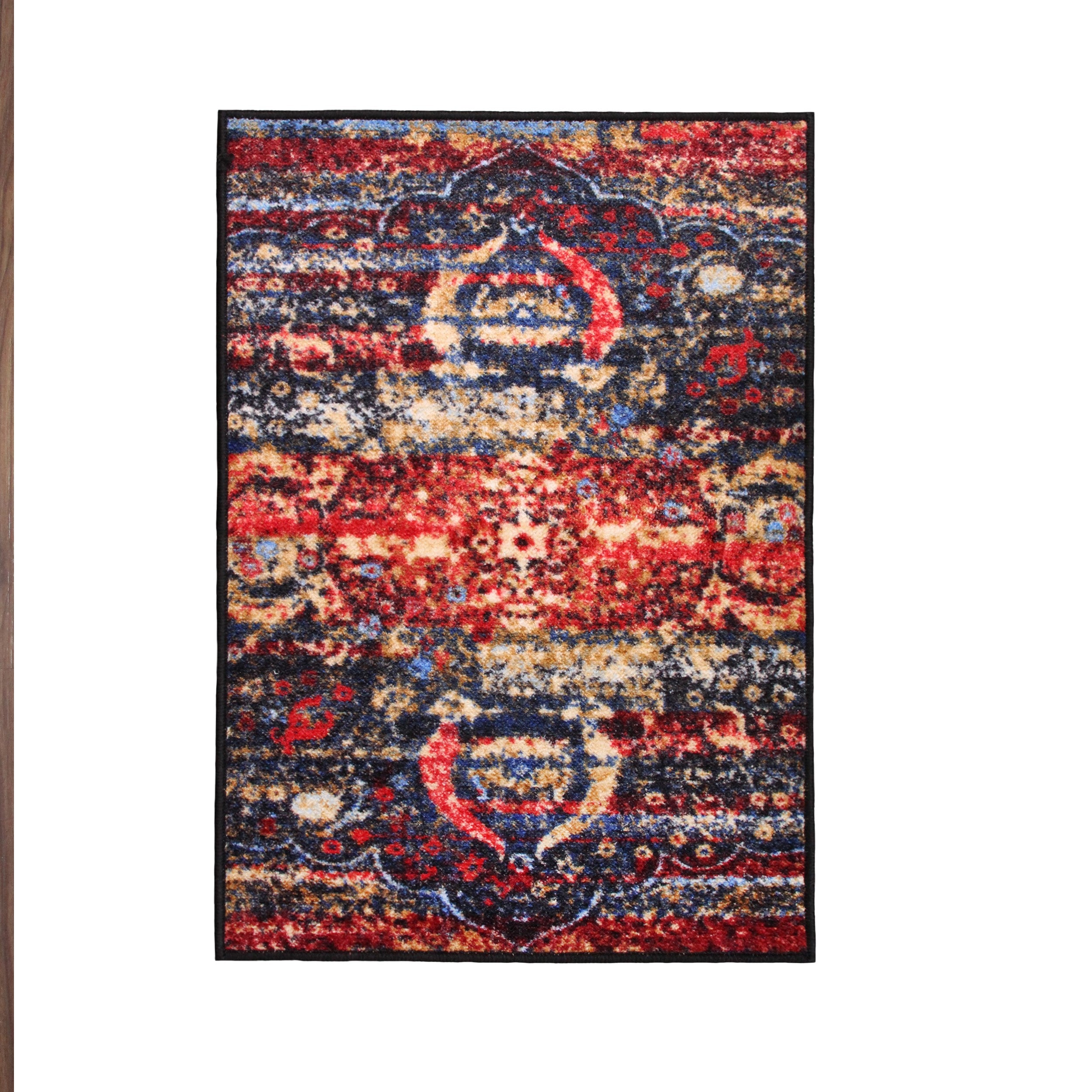Oswell Medallion Non-Slip Washable Indoor Area Rug - Non-Skid Living Room Carpet, Soft Floor Mat for Bedroom, Hallway Runner - Perfect for Home Decor & High Traffic Areas